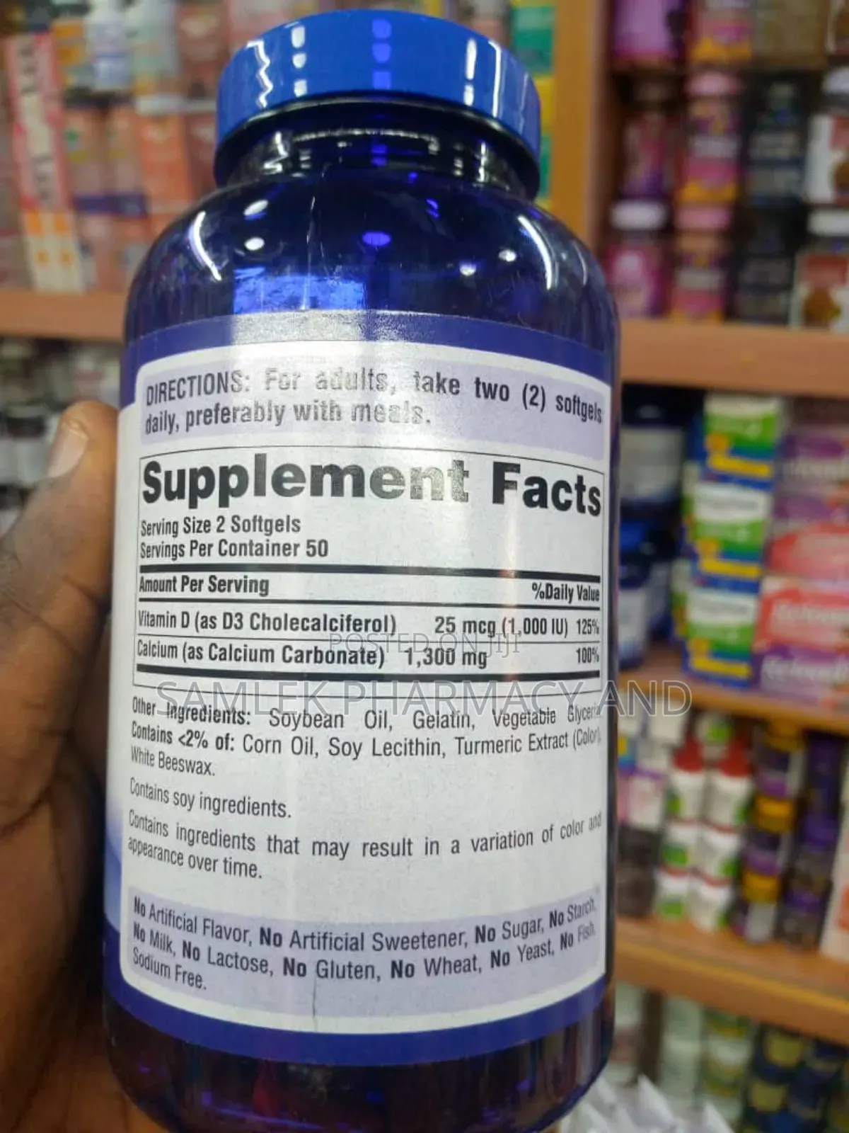 Puritan's Pride Absorbable Calcium 1300mg With Vitamin D-3