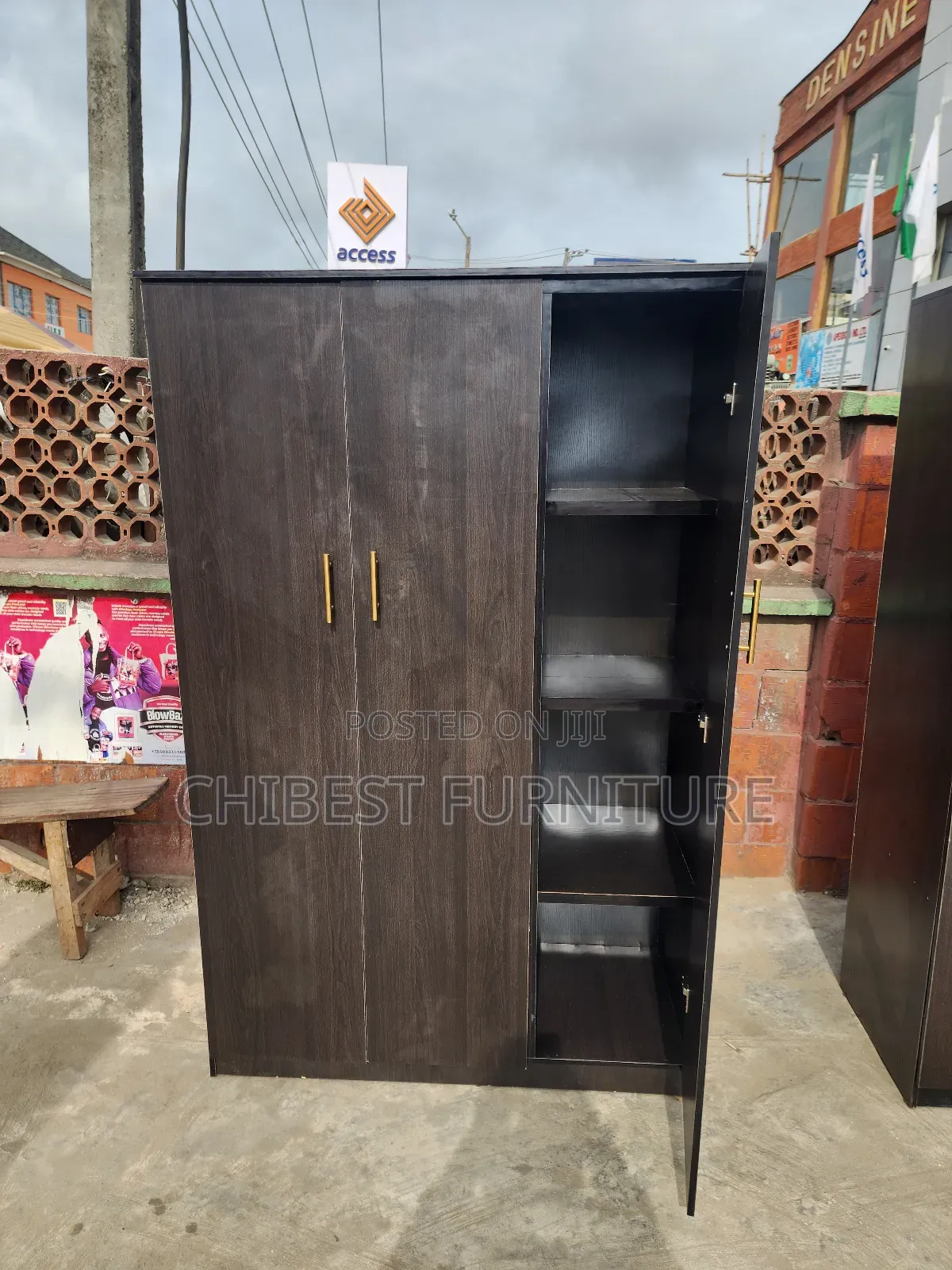 Wooden Three Door Wardrobe Made With Imported HDF Wood