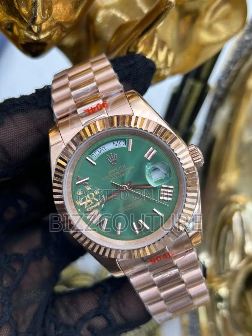 Original Rolex Date-Just Rose Gold Chain Watch Is Available