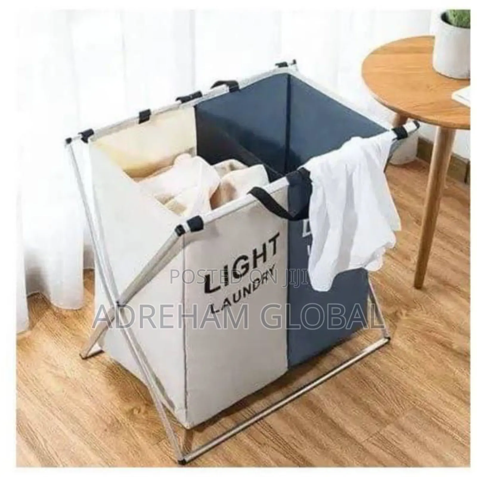 2 Section Foldable Laundry Bag/Basket