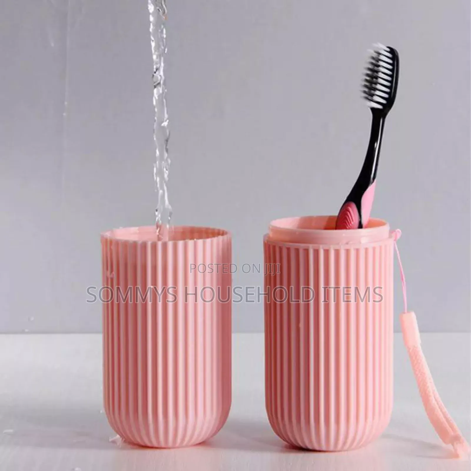 Travel Toothbrush/Paste Holder With Water Cup