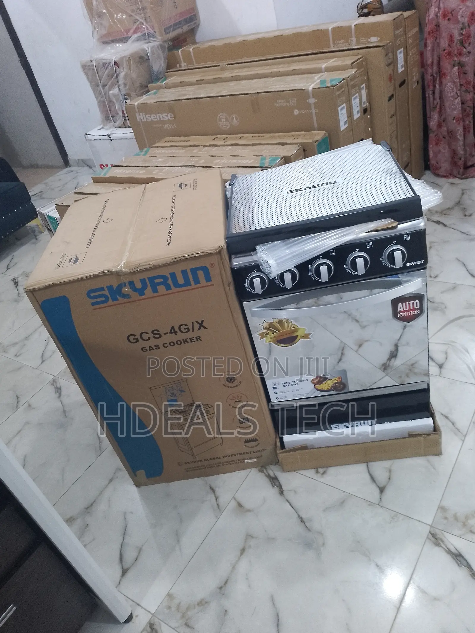 Skyrun 4 Burner Gas Cooker With Oven | GCS-4G/X.