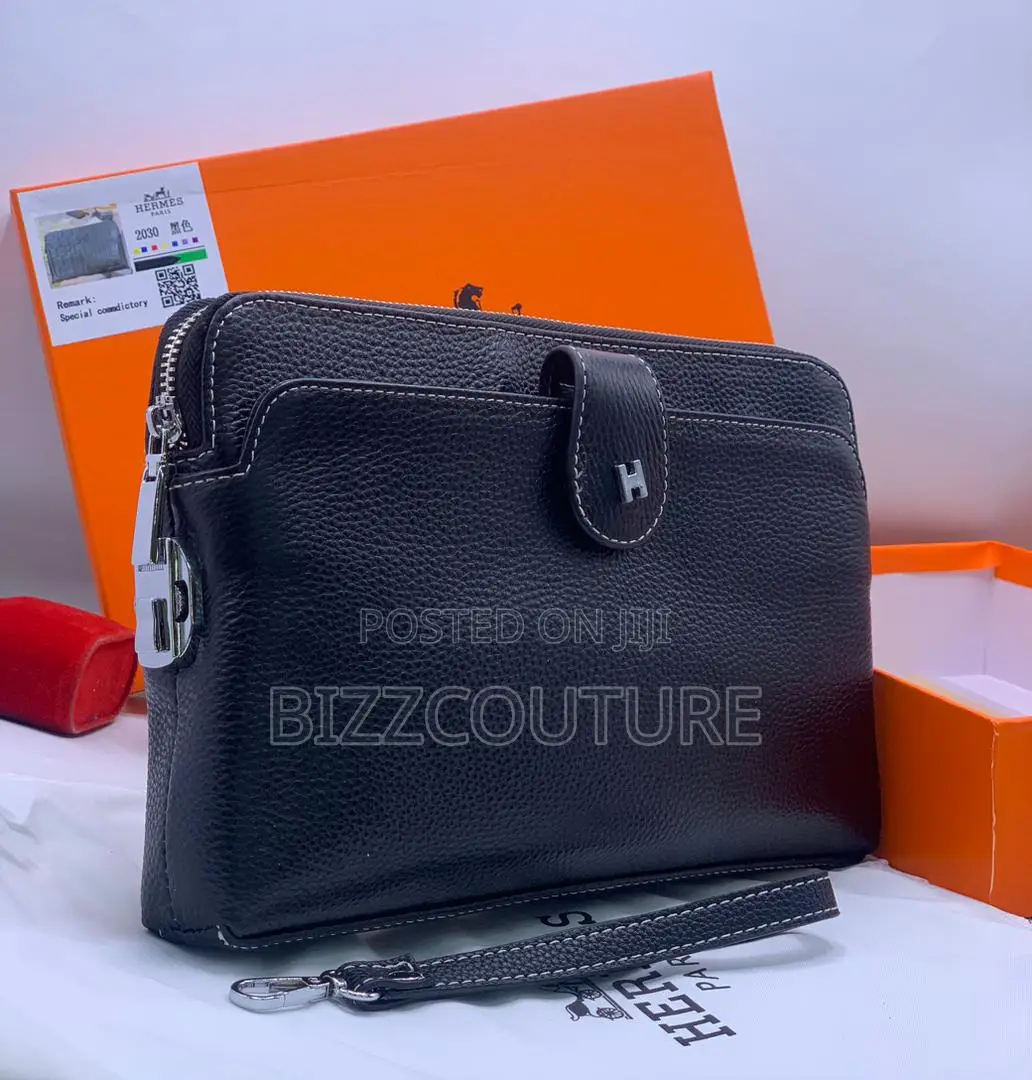 Original Hermes Black Leather Bag Is Available in Store Now