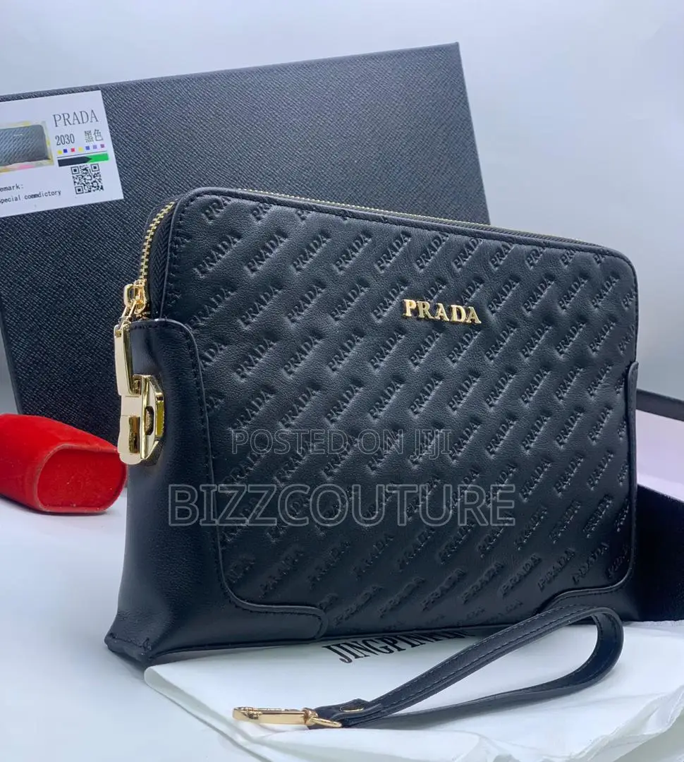 Original Prada Black Leather Bag Is Available in Store Now