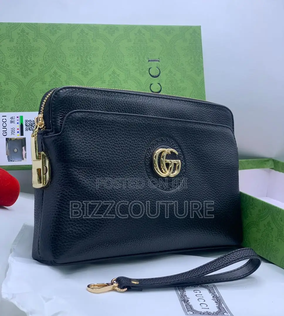 Original Gucci Black Leather Bag Is Available in Store Now