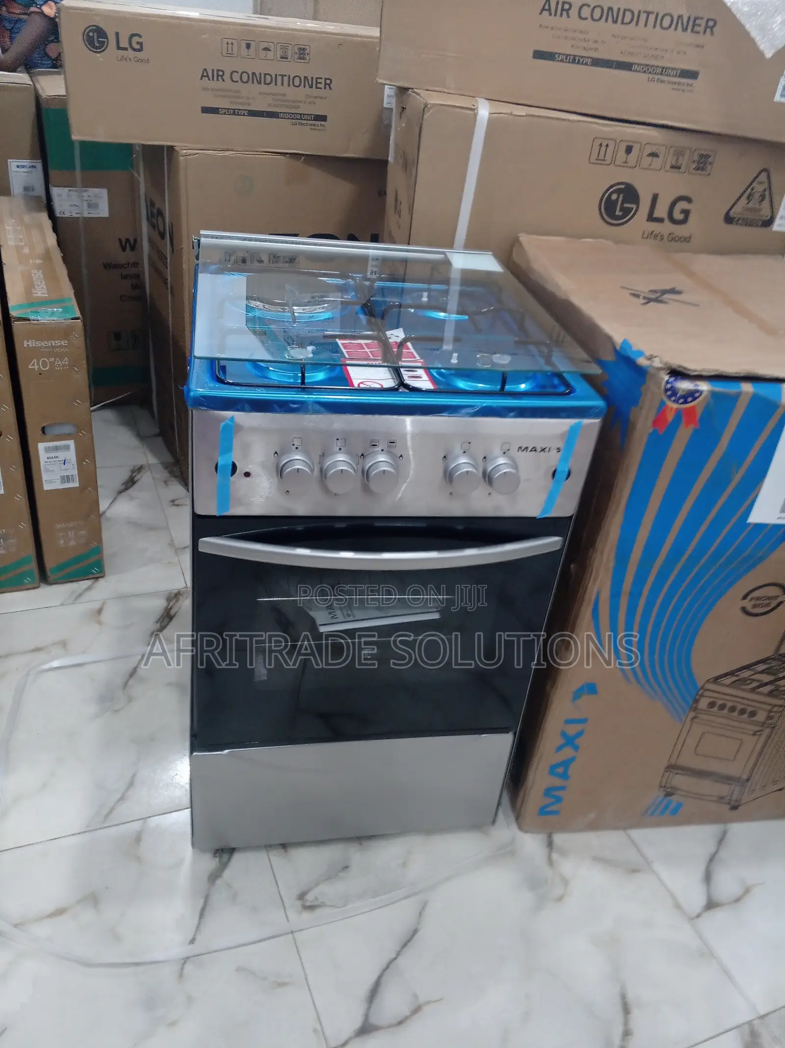 Maxi 50*50 (3+1) Burner Gas Cooker INOX With Oven