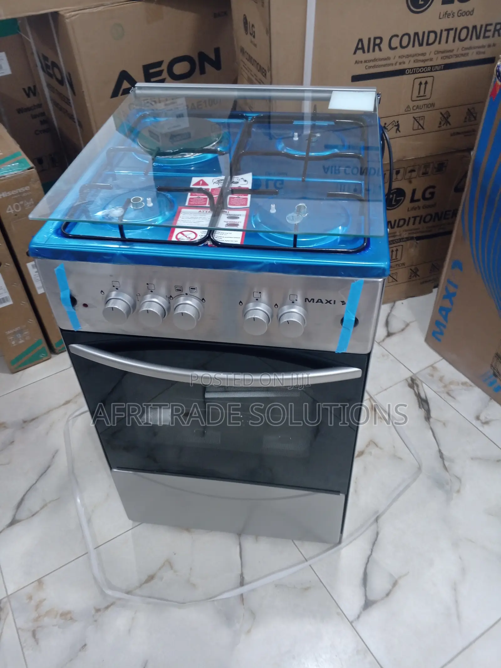 Maxi 50*50 (3+1) Burner Gas Easy to Use Cooker INOX