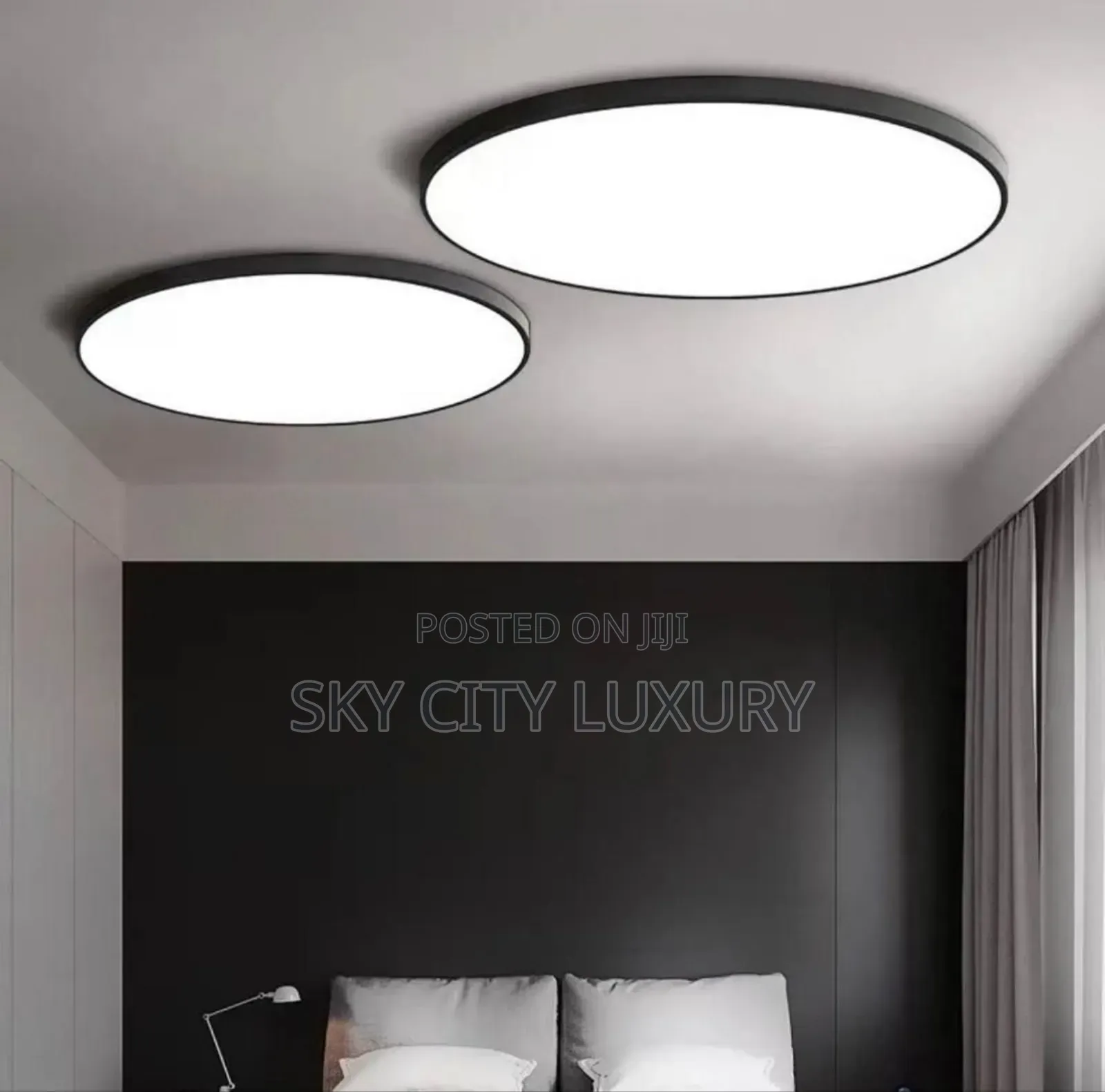 Led Black Body Ceiling Flush Light