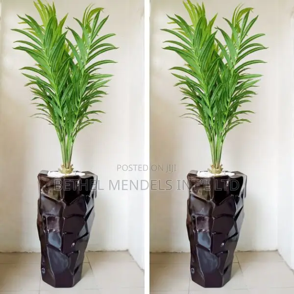Combo of Artificial Plants and Fiberglass Planters