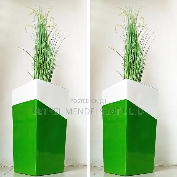 Combo of Artificial Plants and Fiberglass Planters
