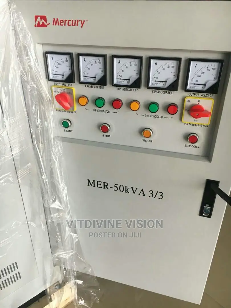 Mercury 50kva Industrial Stabilizer 3/3 Phase in/ Out