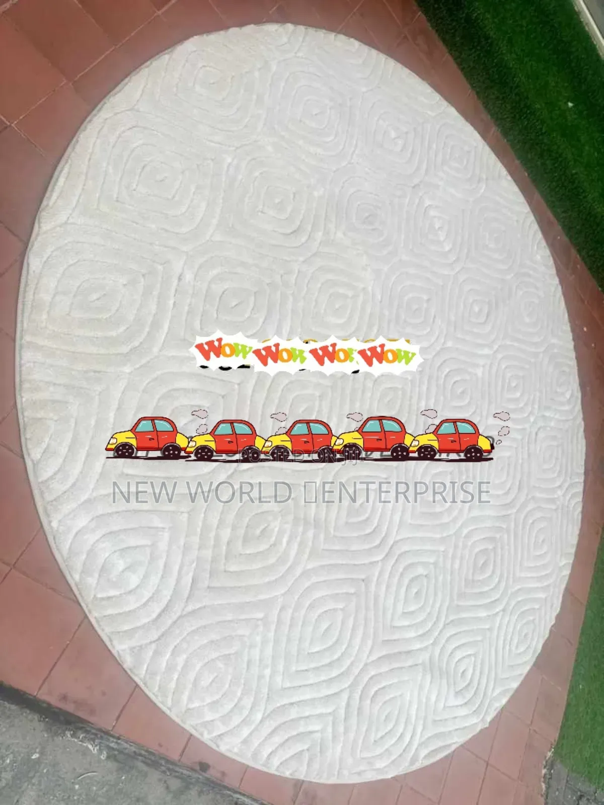 7by7 Feets Modern Luxury Round Persian Turkish Centre Rug