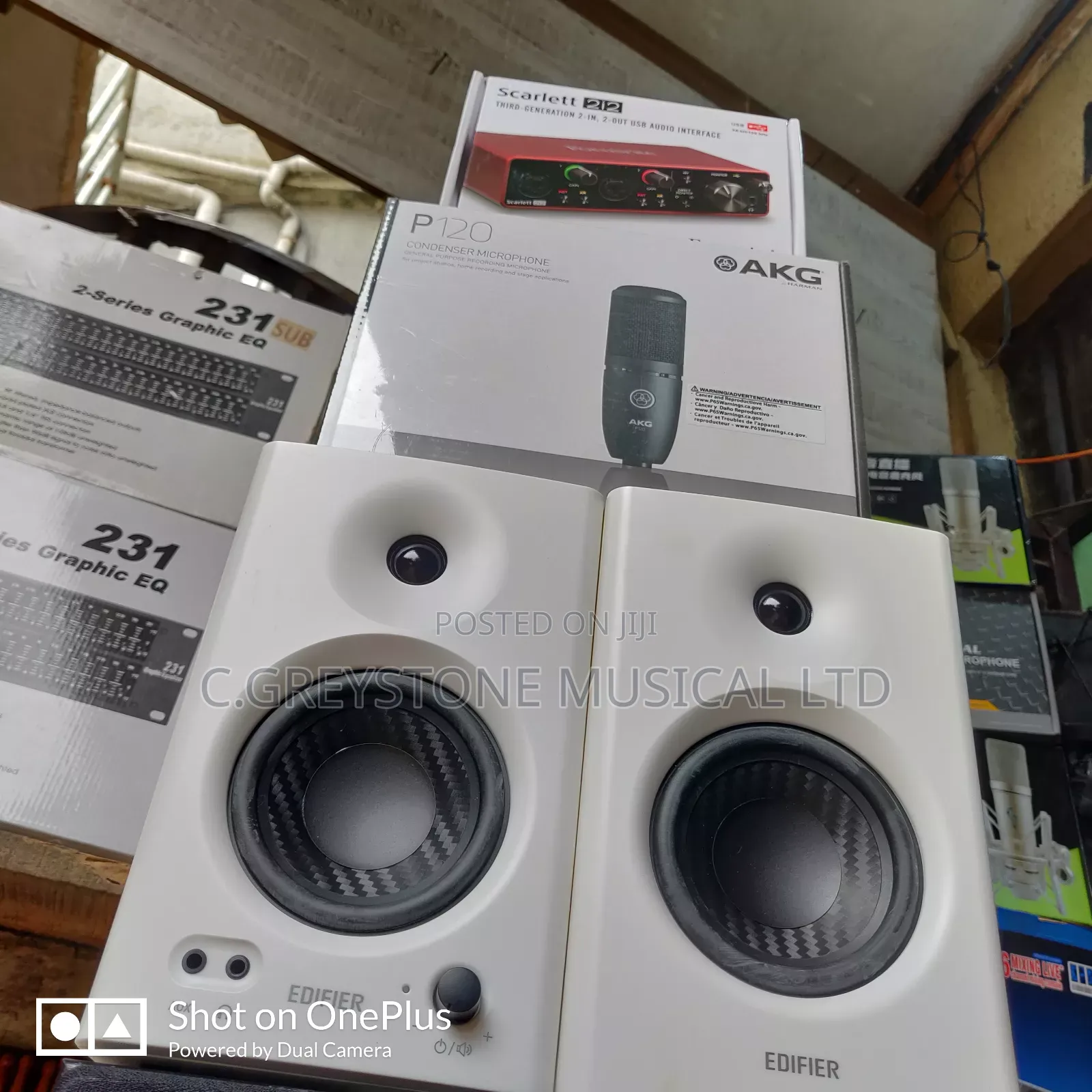 Complete Studio Equipment .Monitor SPK AKG P120 + 2i2 Card