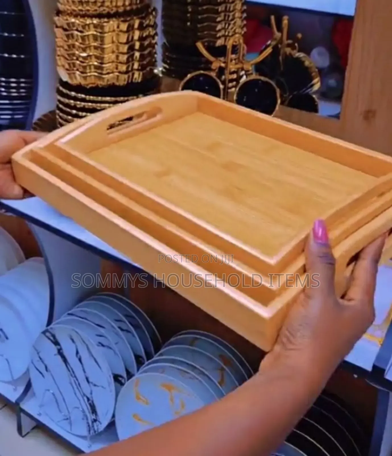 Set of 3 Bamboo Tray