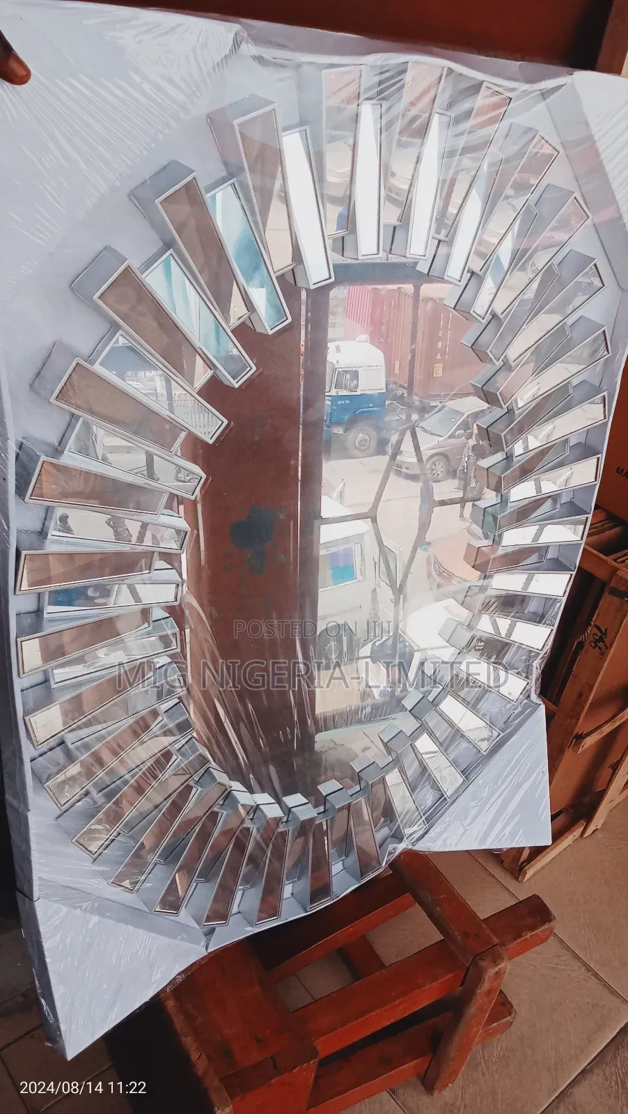 Wall Silver Vintage Decorative Mirror 38"X28"