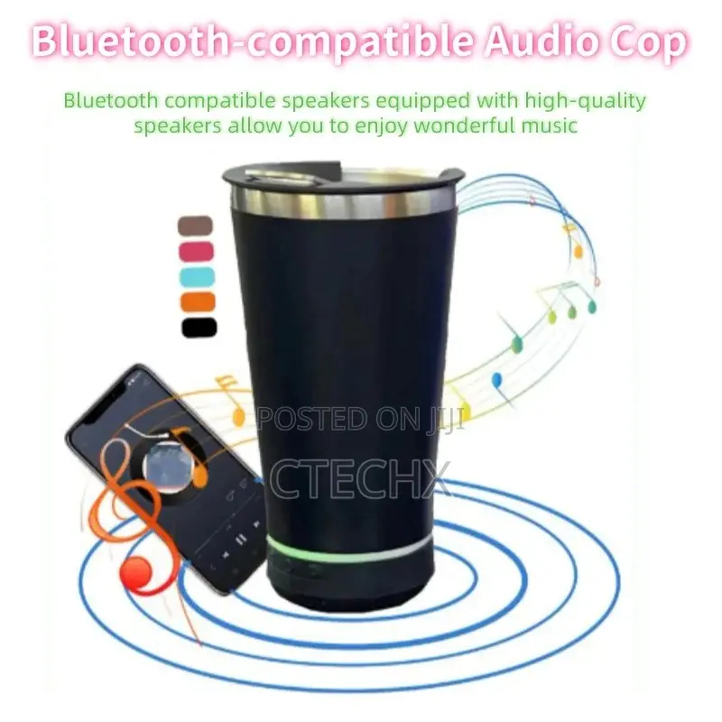 Bluetooth Speaker Cup Stainless Steel Thermal Mug Insulated