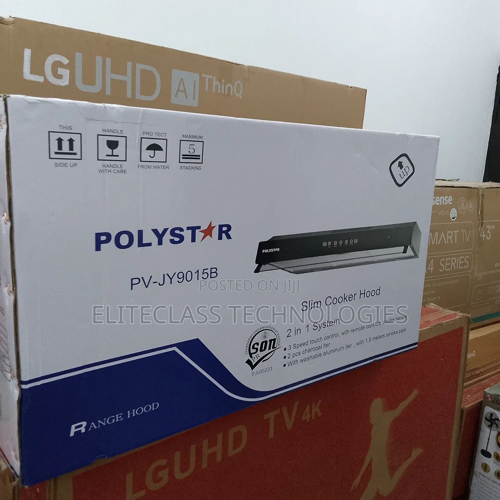 Best Price Polystar Slim Cooker Hood ''Pv-Jy9015b''
