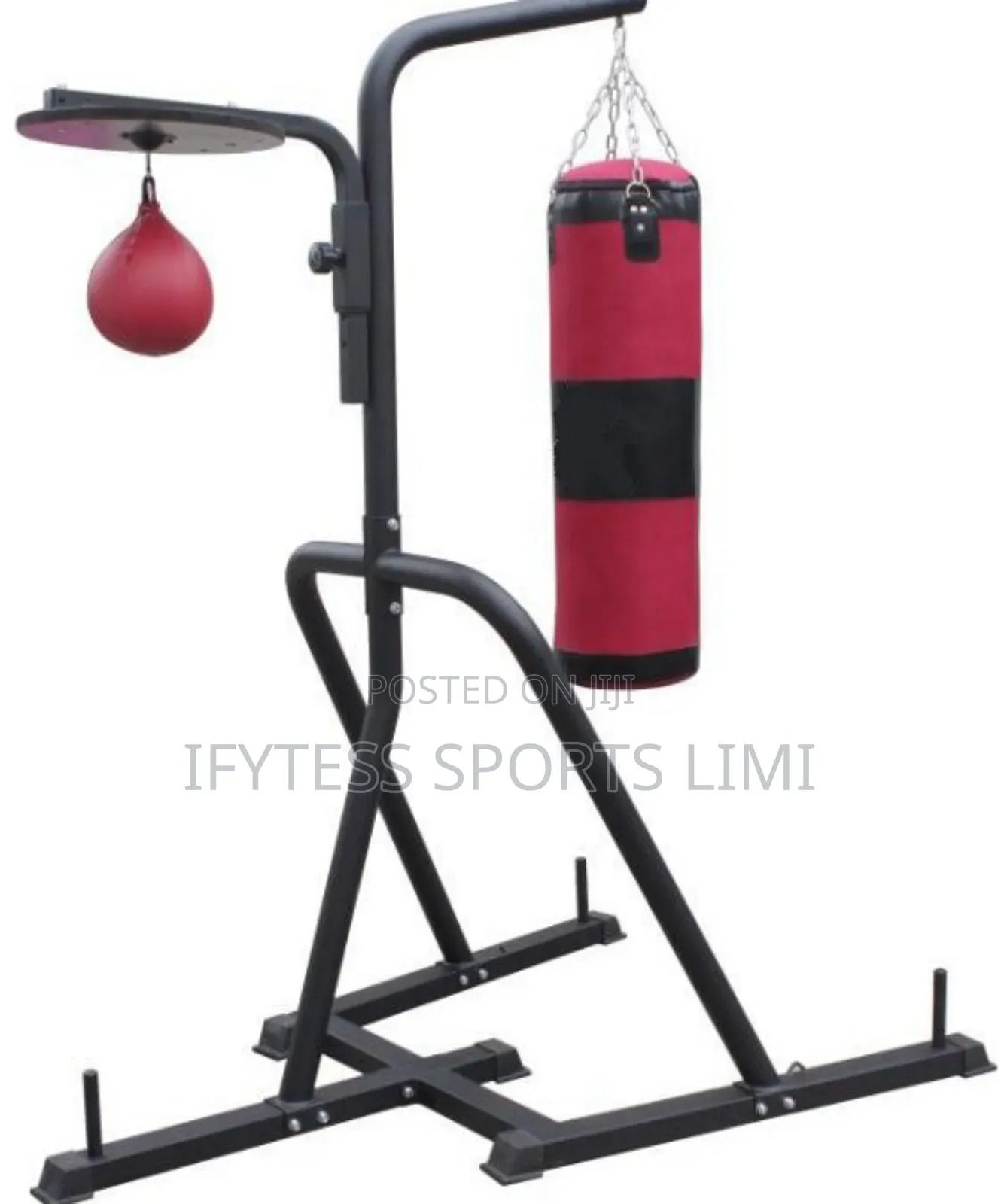 Punching Bag Hanger With Punching Bag