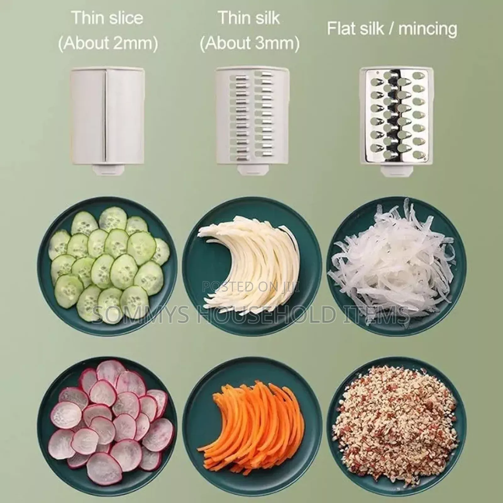 4in1 Rotary Drum Veggies Cutter