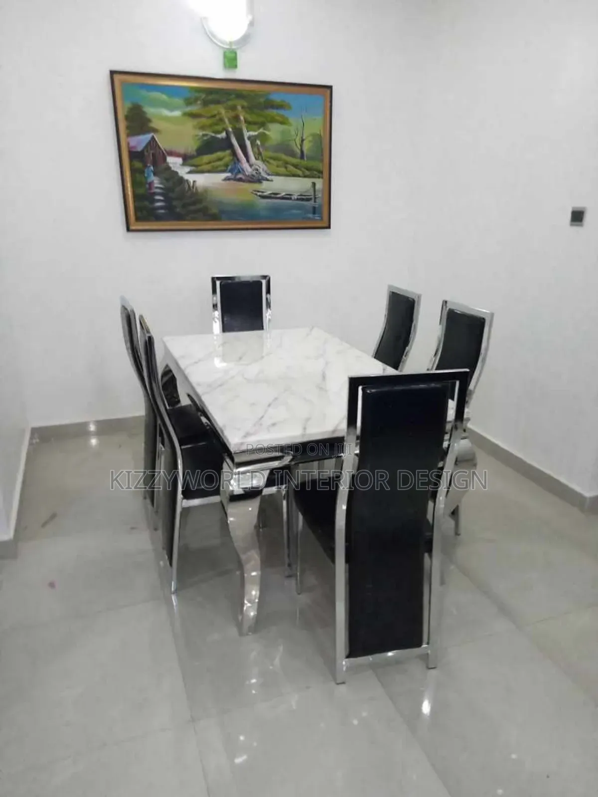 Marble Dining Table Set.