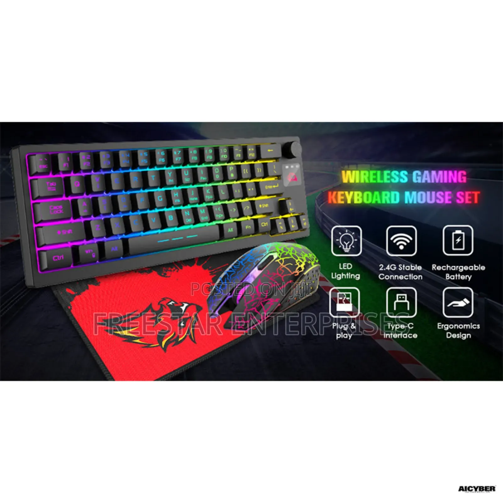 T50 RGB Wireless Gaming Keyboard and Mouse. Ziyoulang.
