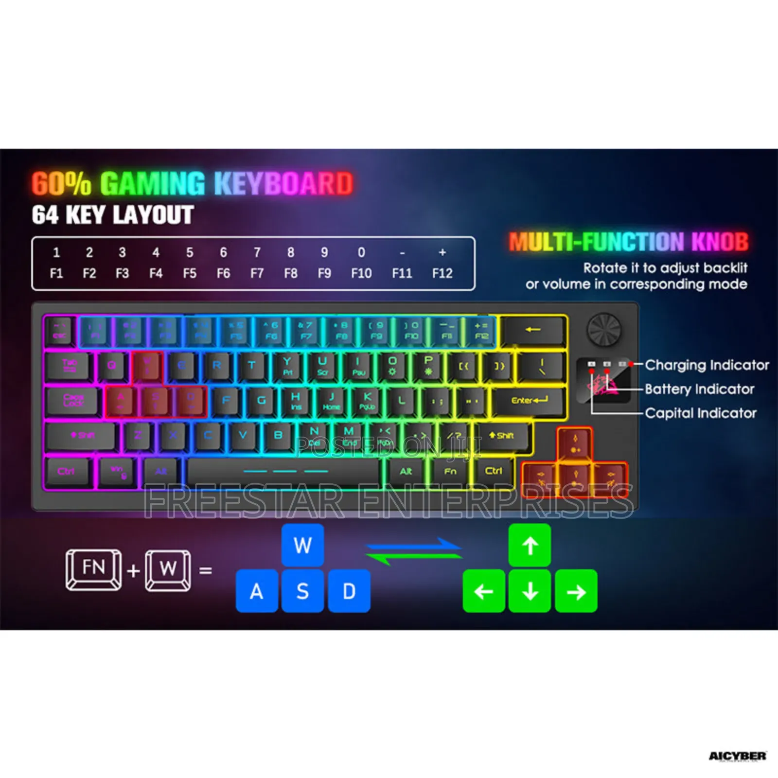 T50 RGB Wireless Gaming Keyboard and Mouse. Ziyoulang.