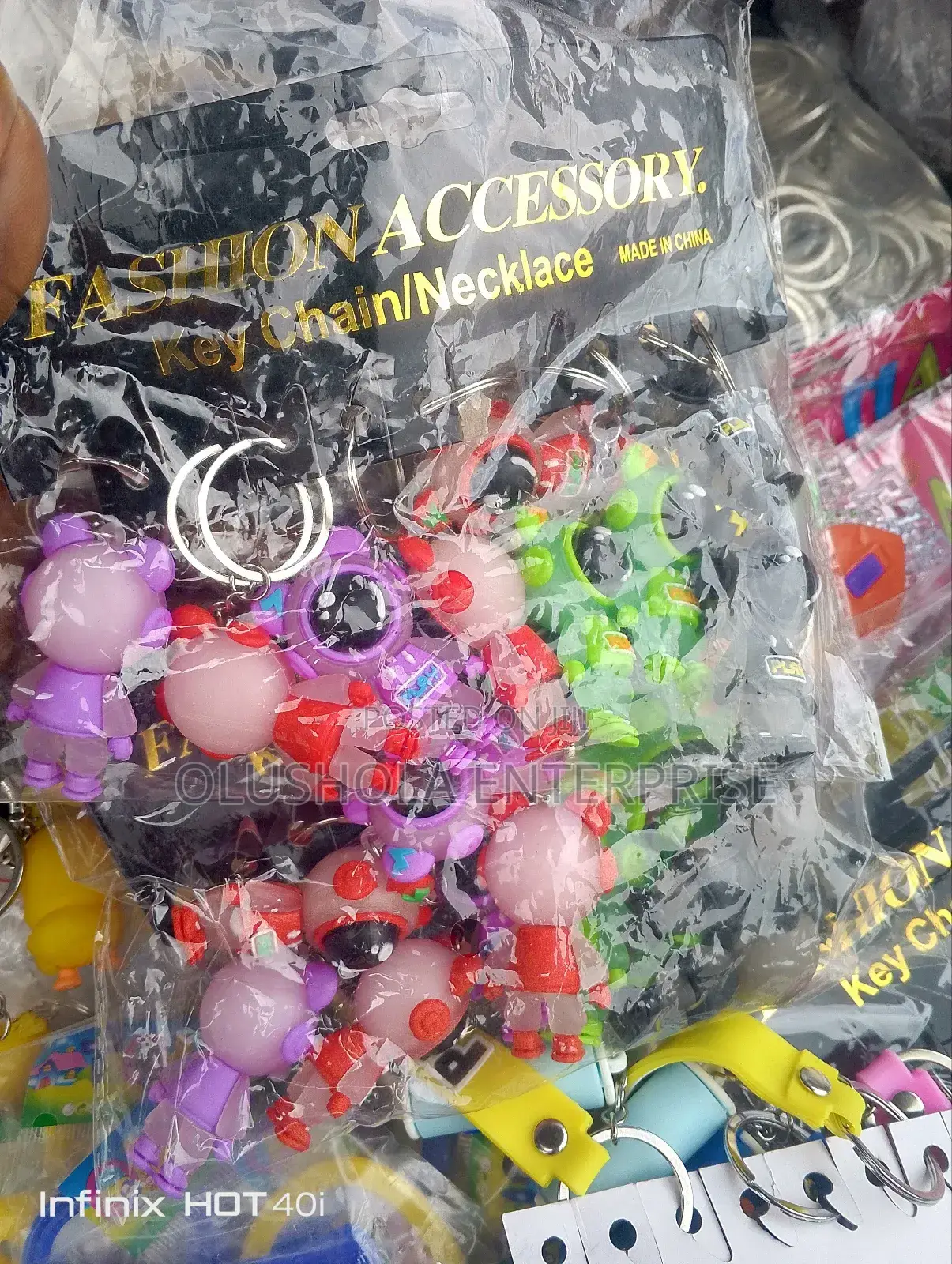 Teddy Rubber Key Holder 12pcs in a Pack