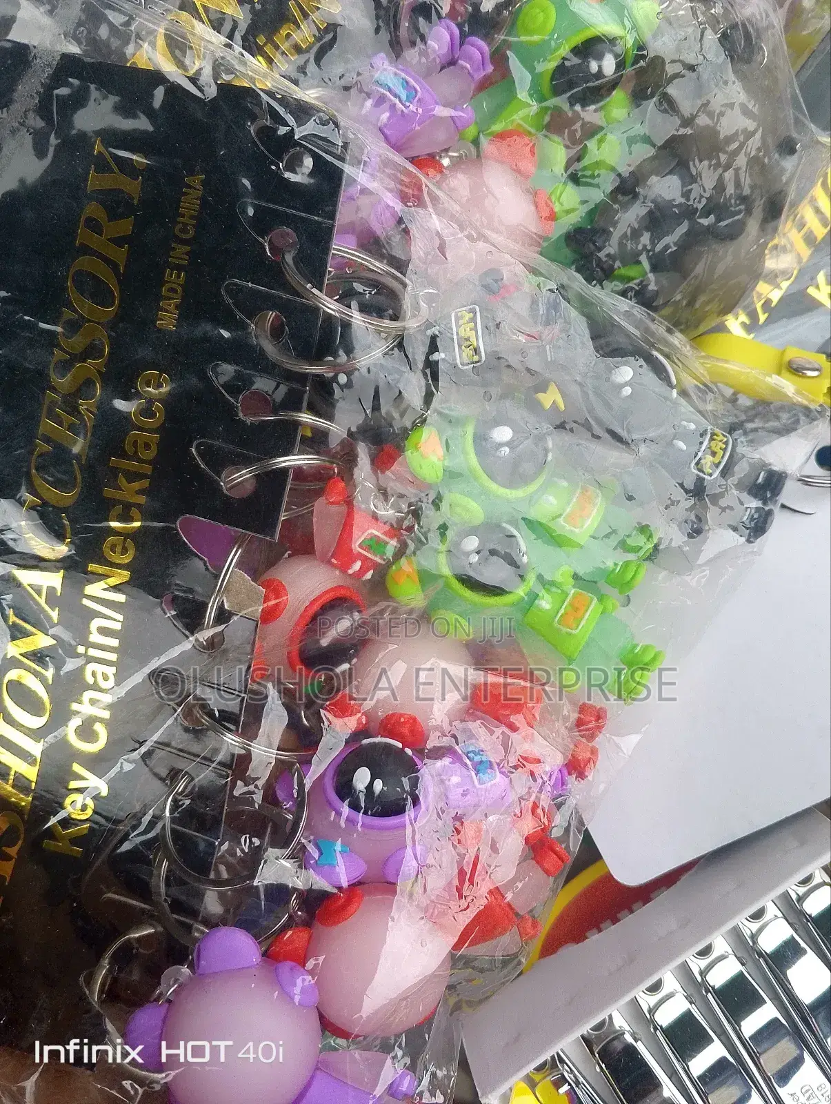 Teddy Rubber Key Holder 12pcs in a Pack