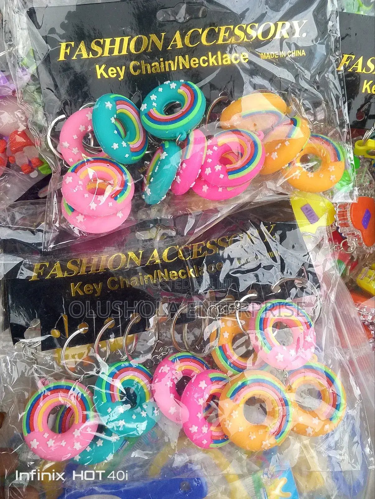 Teddy Rubber Key Holder 12pcs in a Pack