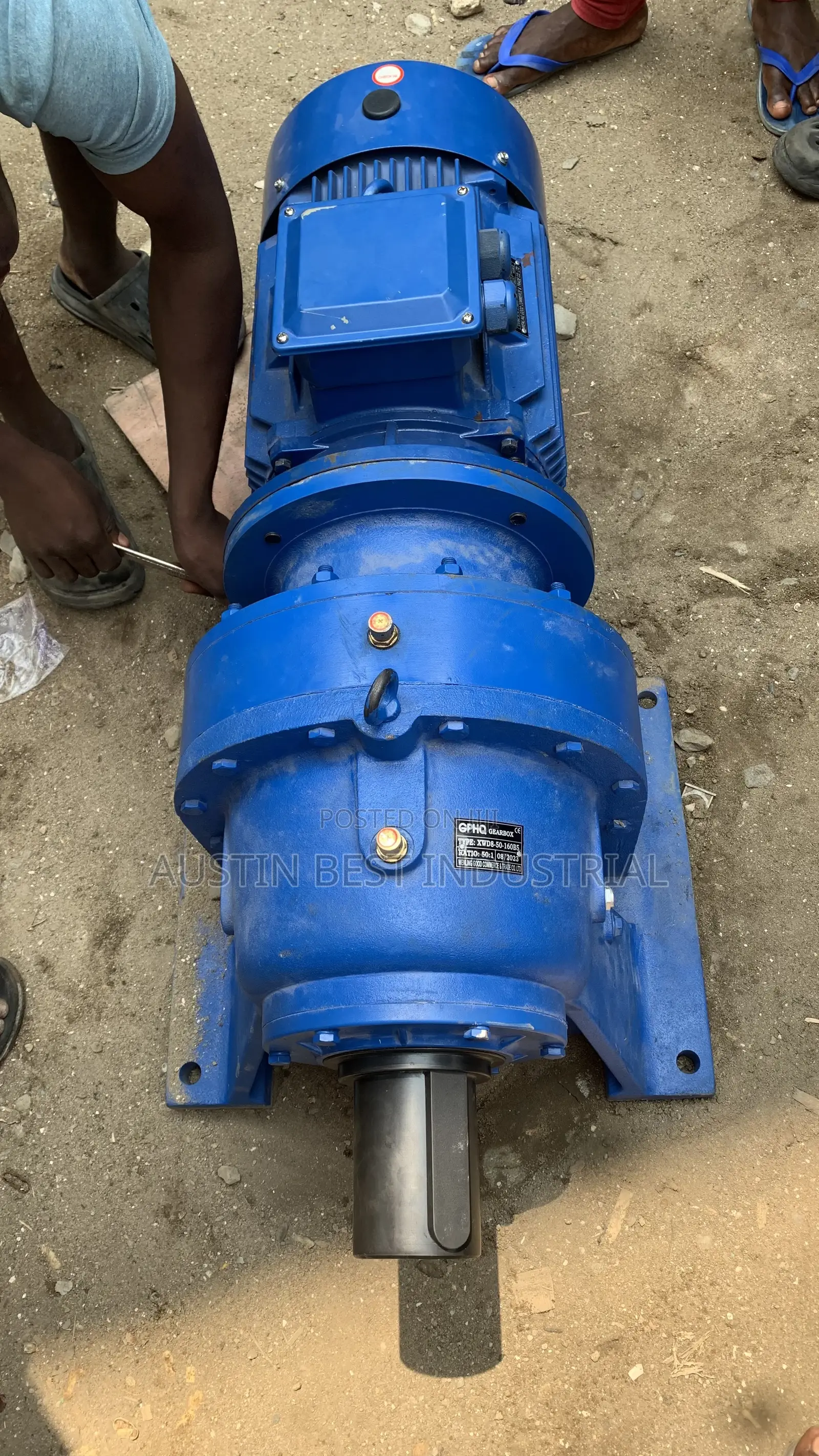Electric Gear Motor Heavy Duty 90mm Shaft