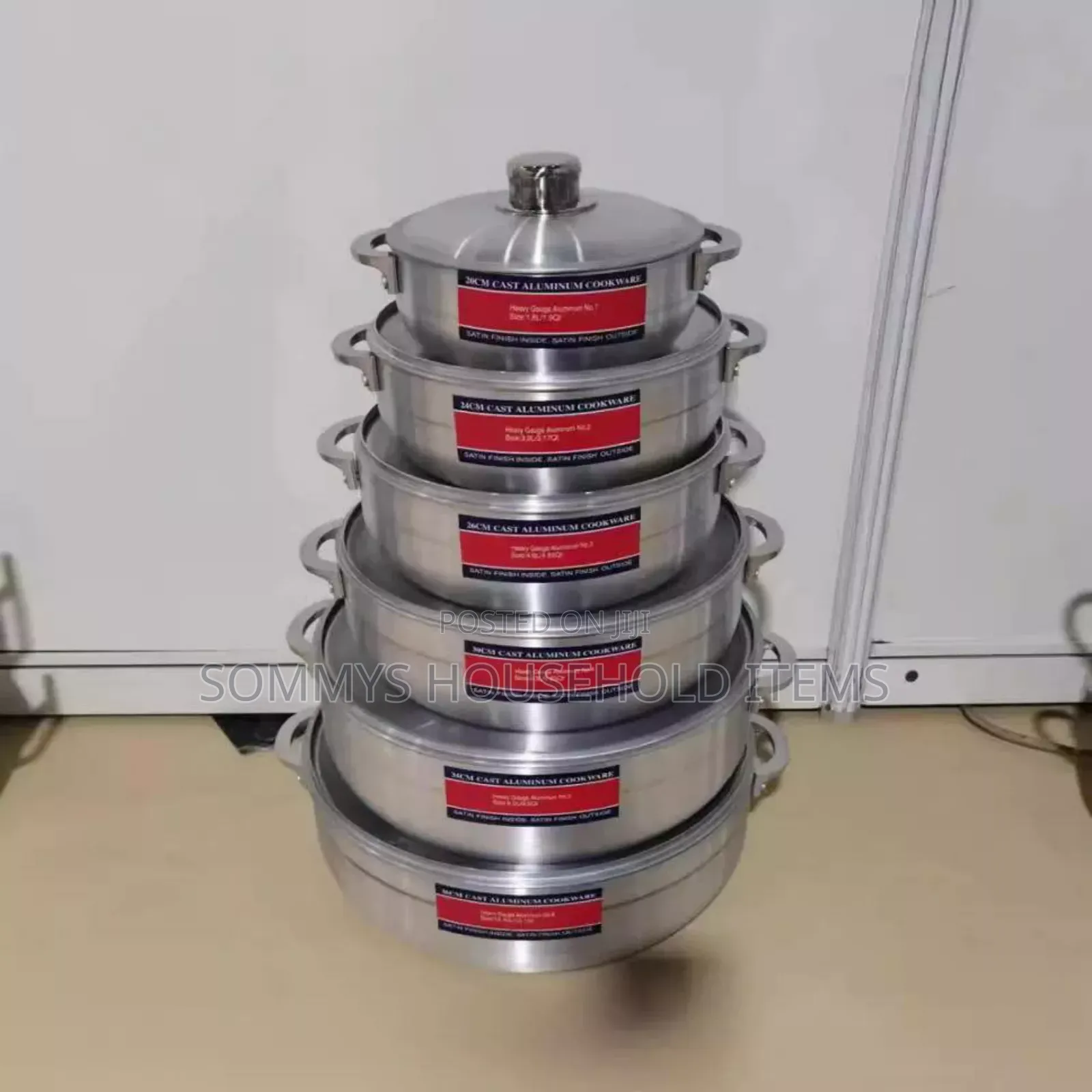 6set Aluminium Polish Cookware Pots
