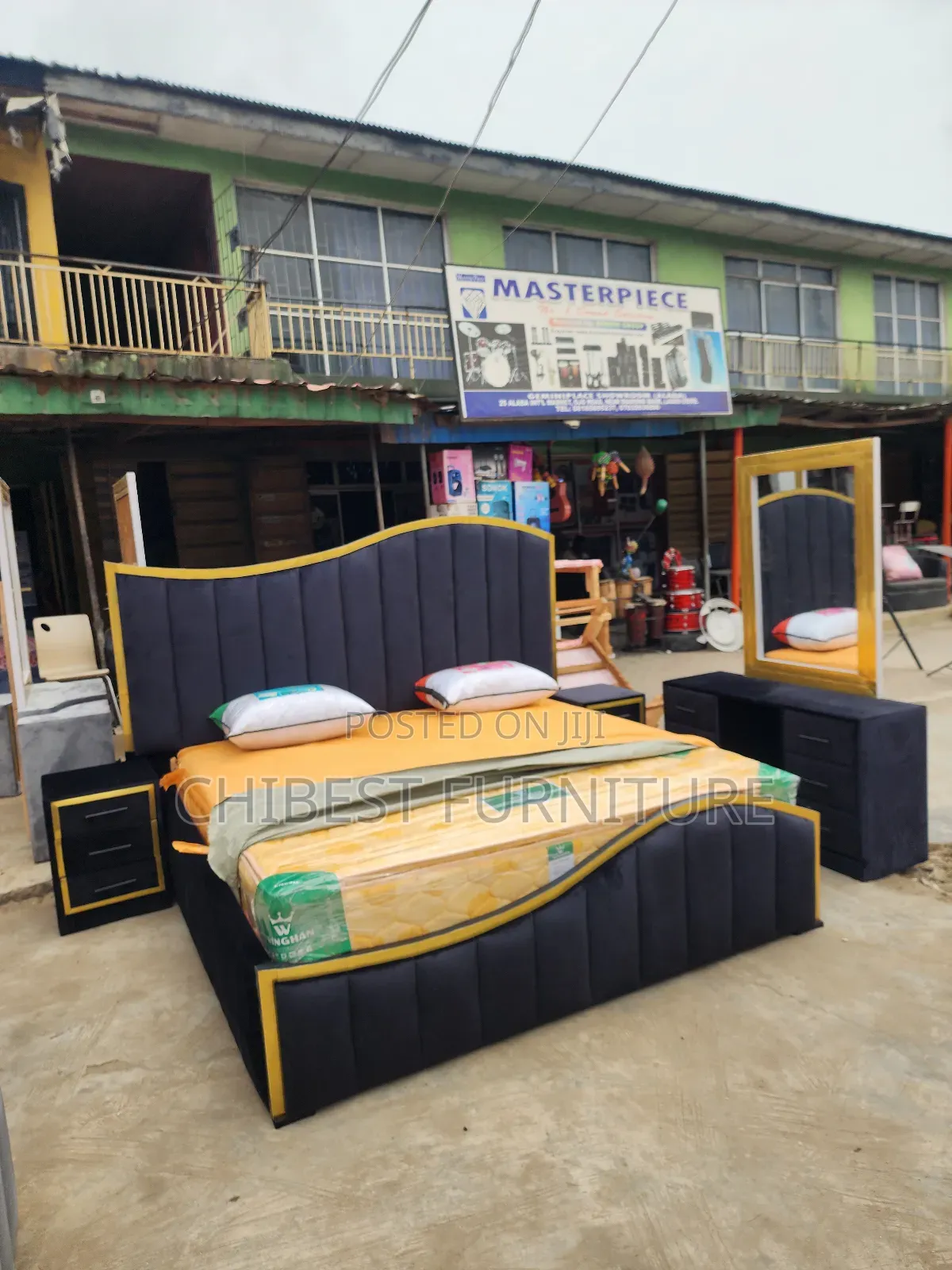 Quality 6by6 Complete Set of Upholstery Padded Bed Frame