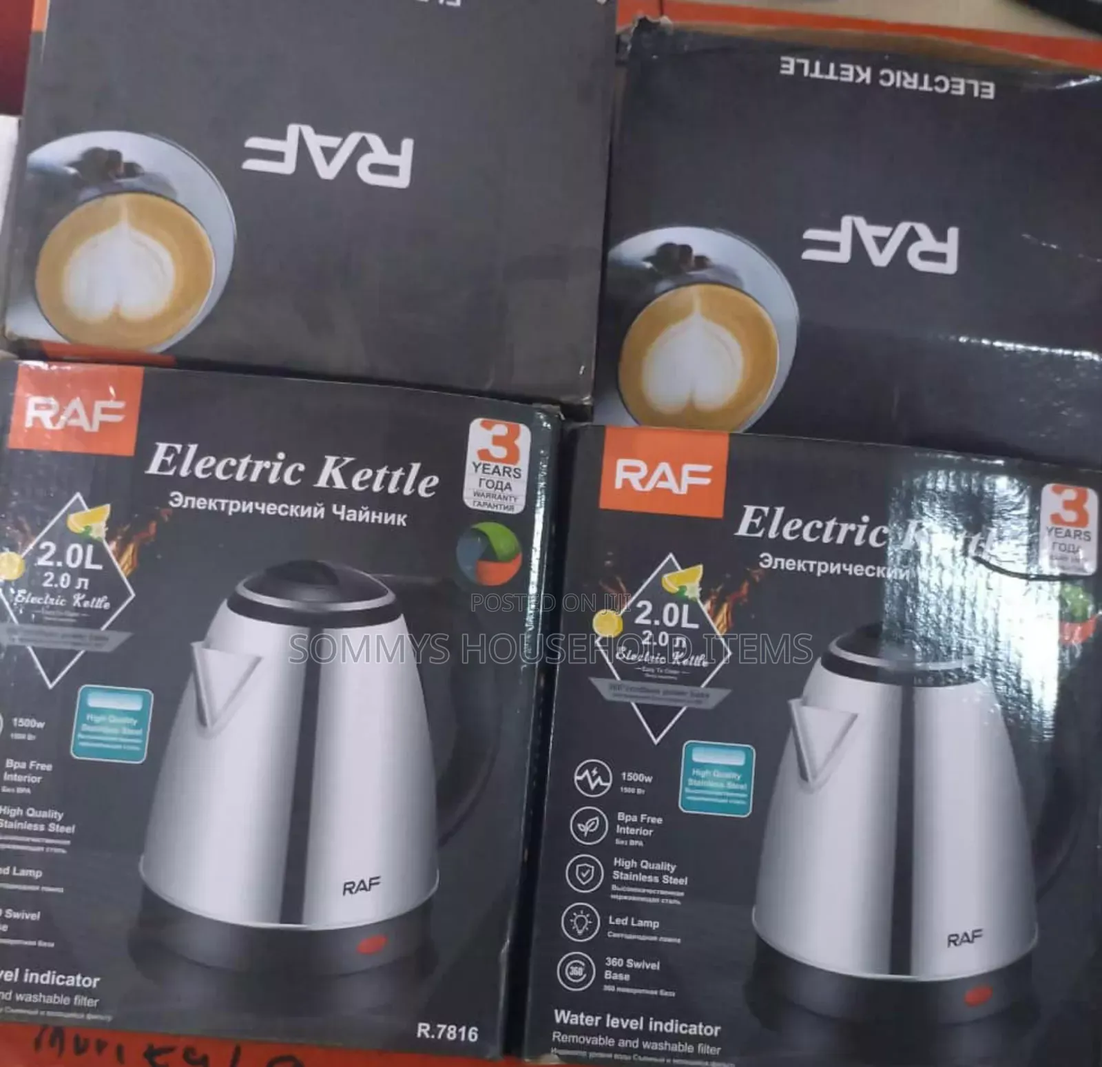 High Quality Raf Electric 2l Kettle Jug