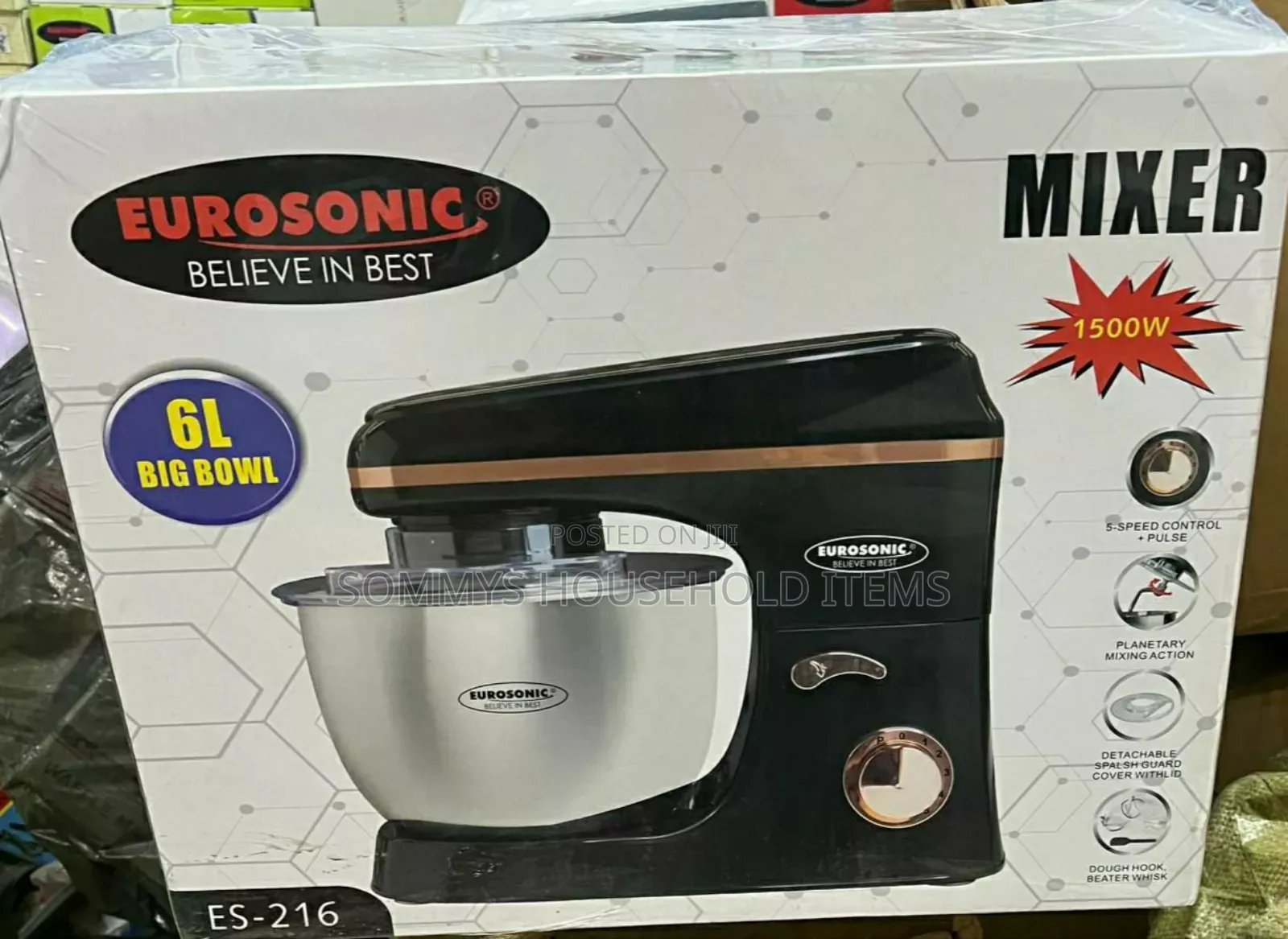 6l Eurosonic Stand Mixer With Bowl