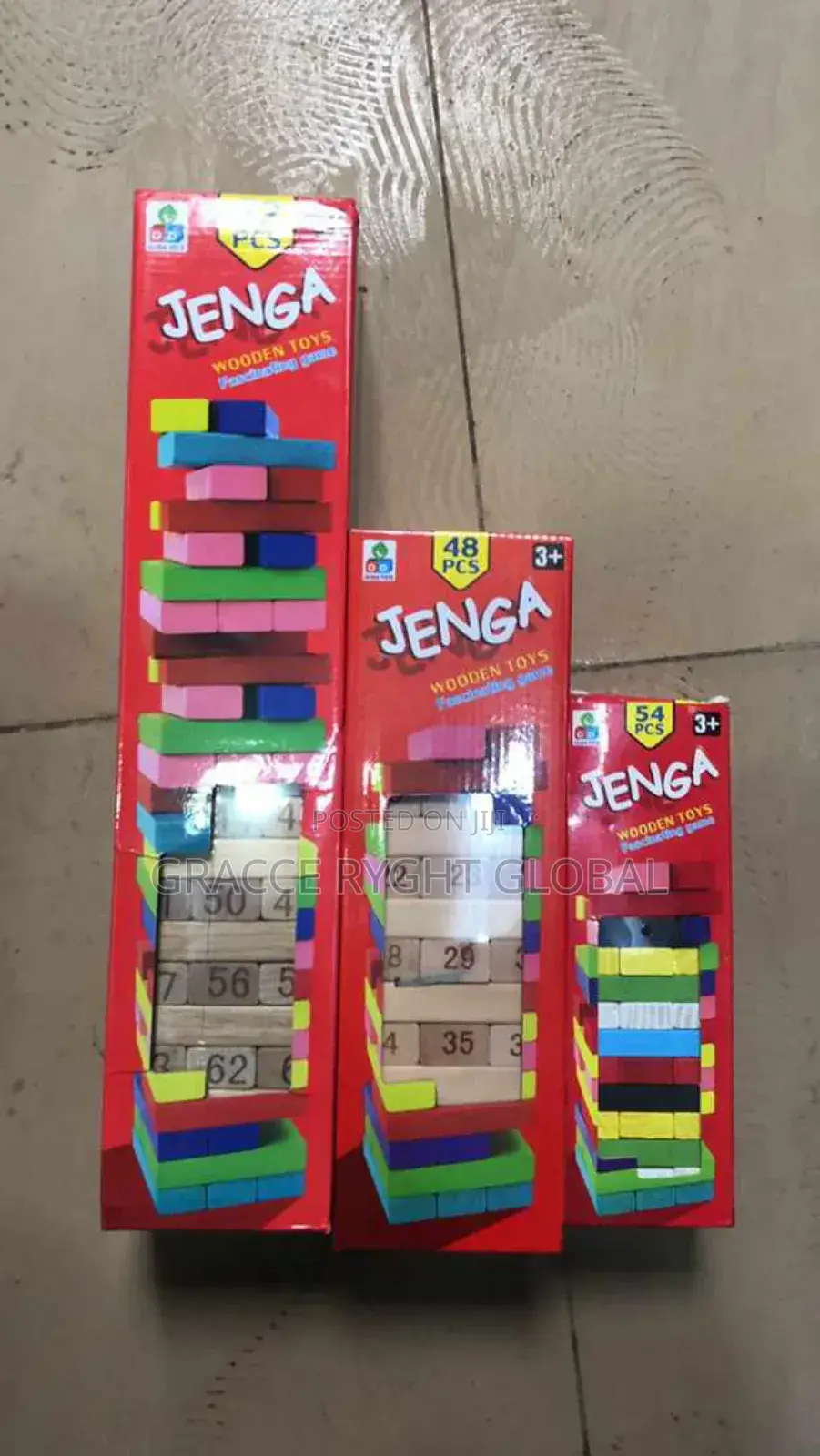 72pcs Jenga Wooden Blocks