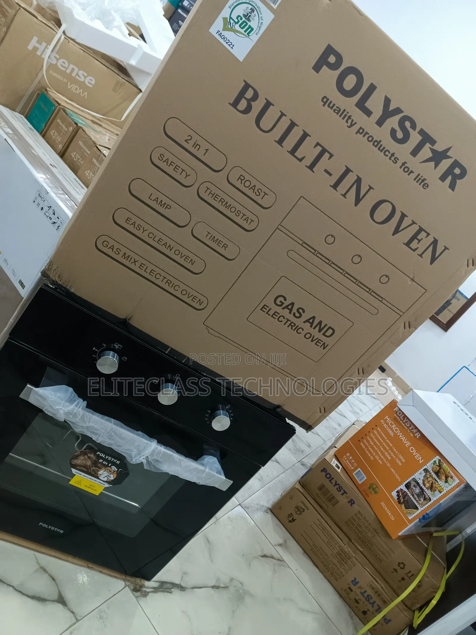 The Best Selling Polystar Built-in Oven ''Pv-Eg271bb''