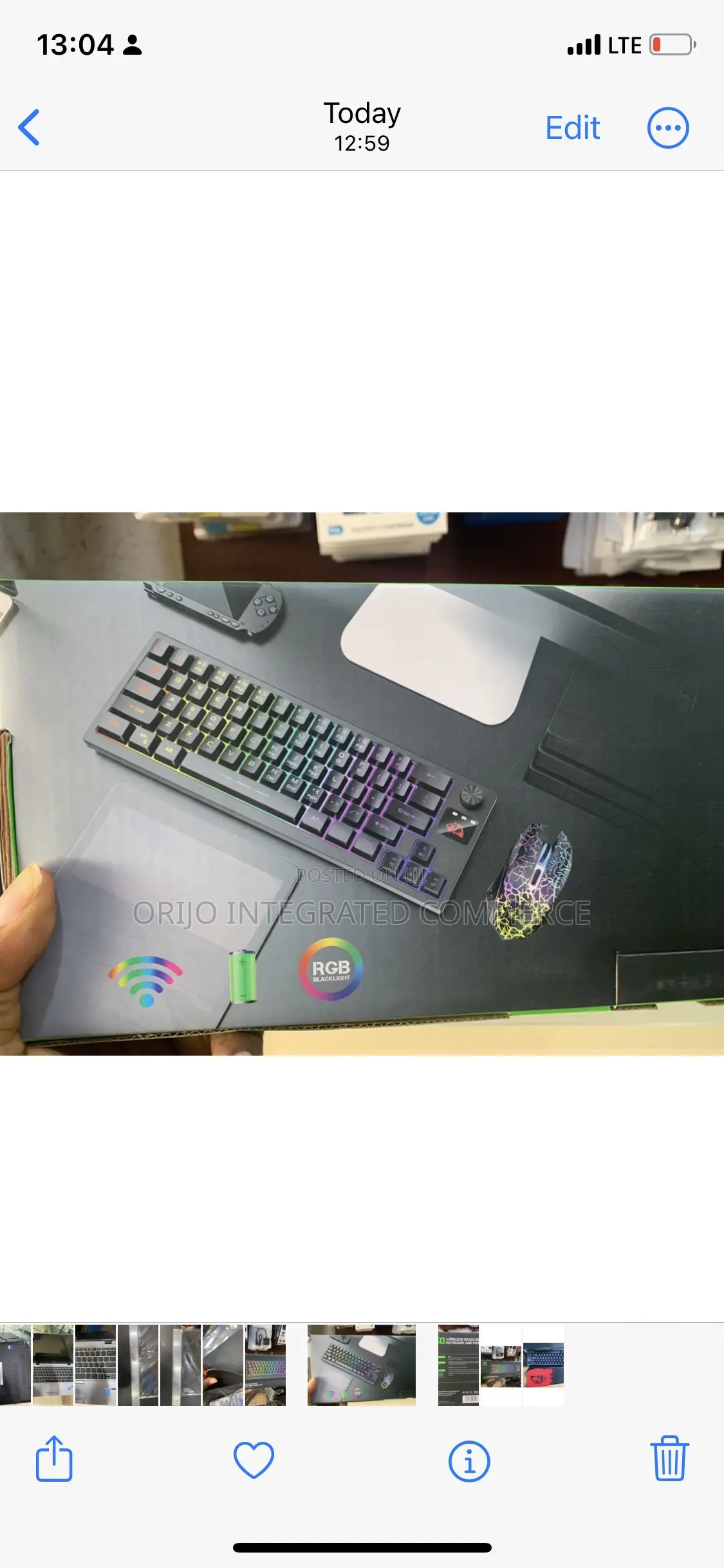 750 Rechargeable Wireless Backlight Keyboard and Mouse Suit