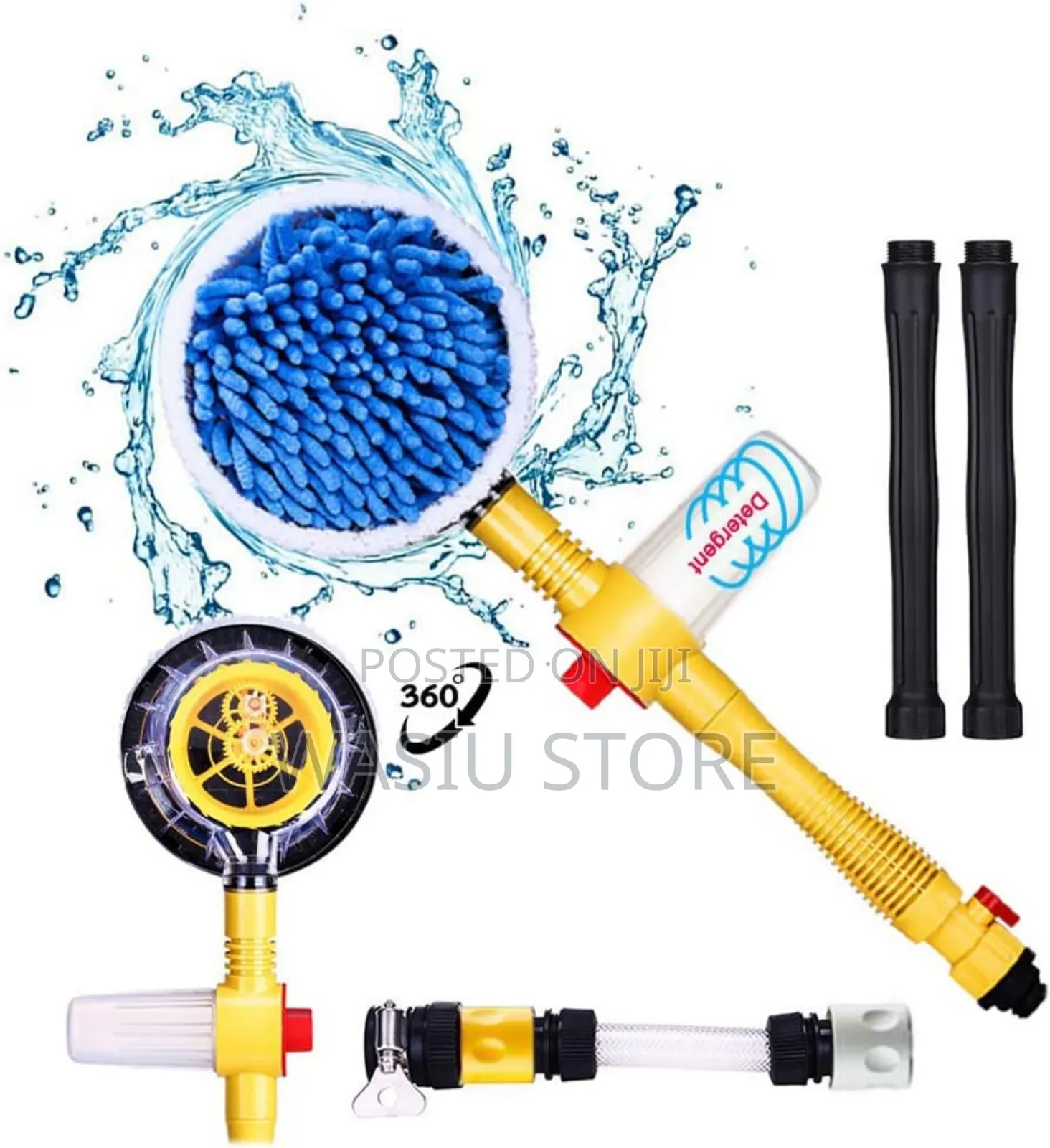360° Spin Wash Mop, High Pressure Foam Car Cleaning Brush