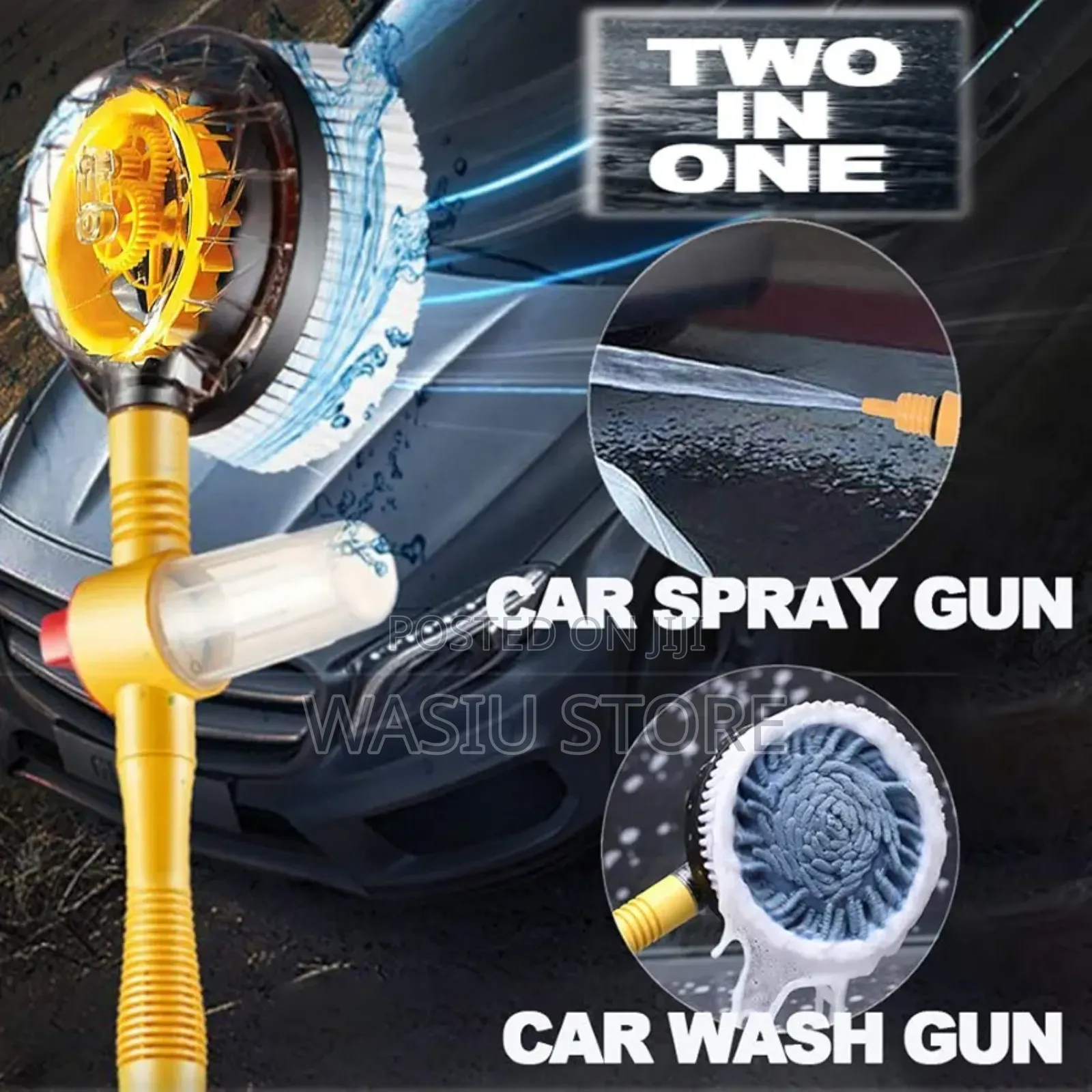 360° Spin Wash Mop, High Pressure Foam Car Cleaning Brush