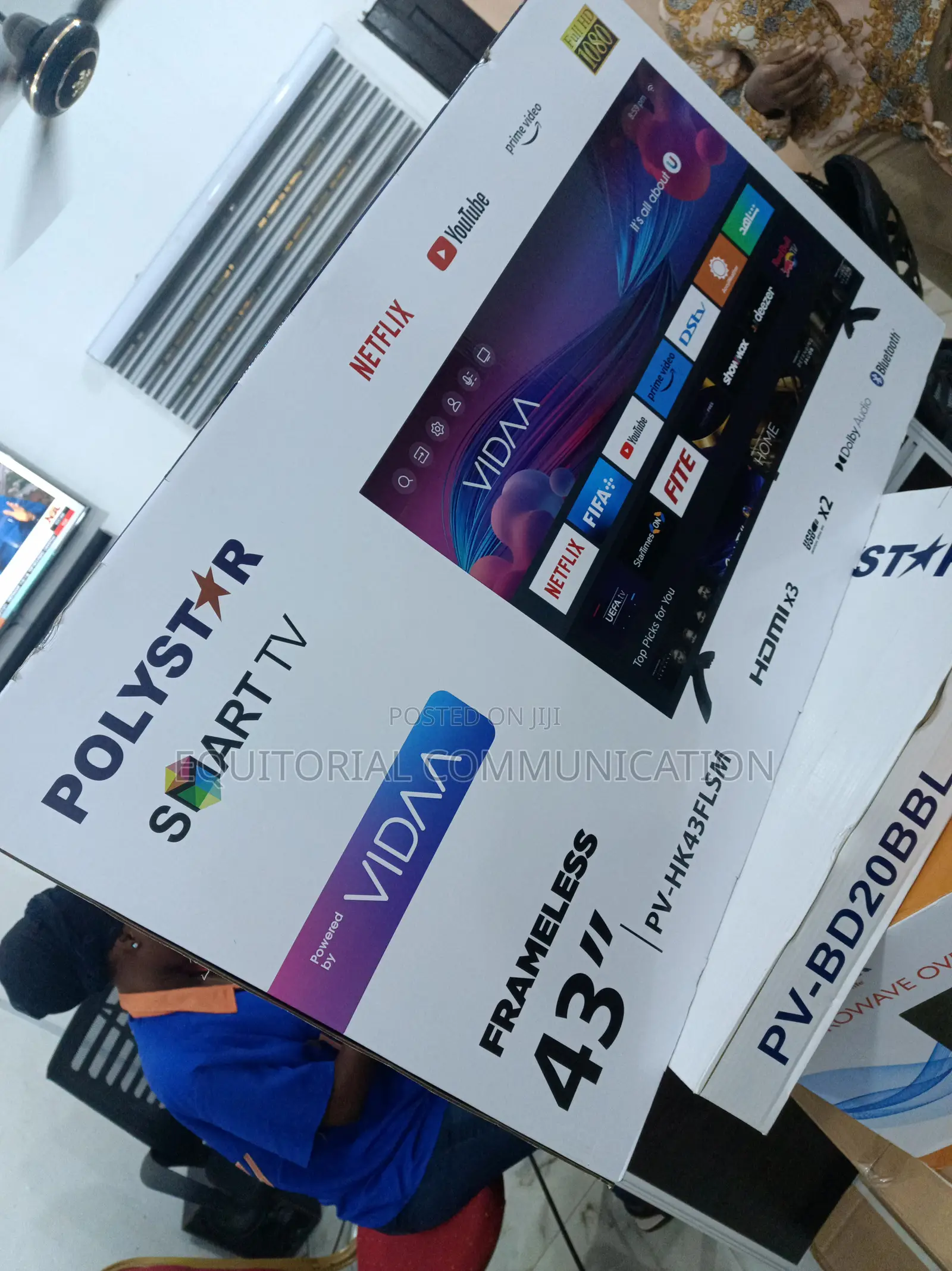 Polystar 43 Inches Smart Vidaa Full Hd Frameless Tv