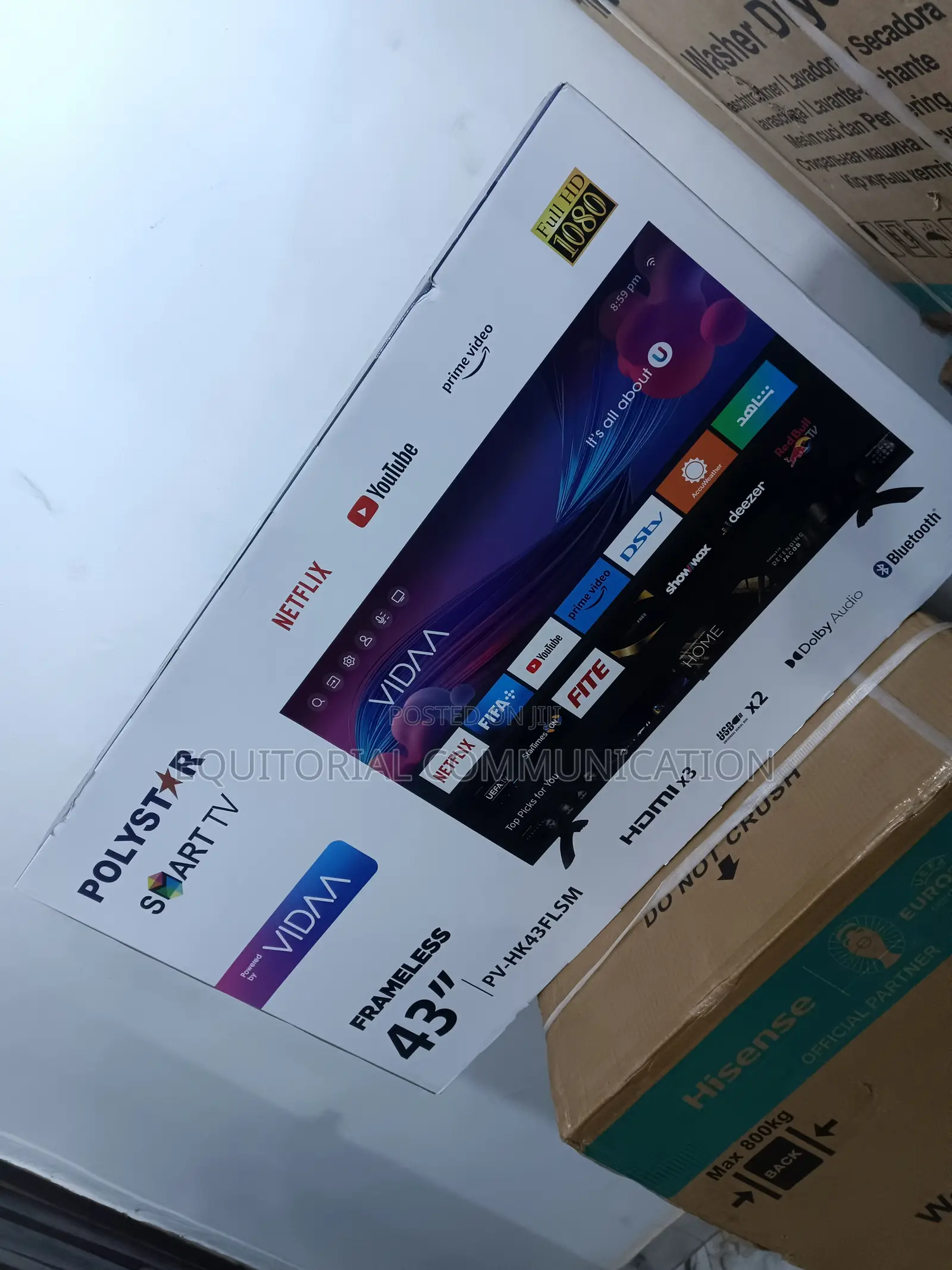 Durable 43inches Polystar Frameless TV