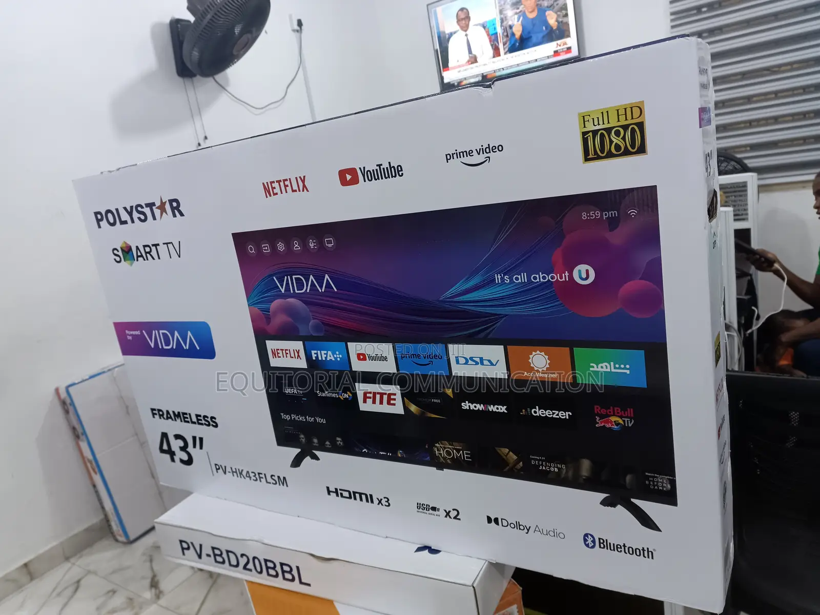 Orginal 43inches Polystar Frameless Tv 
