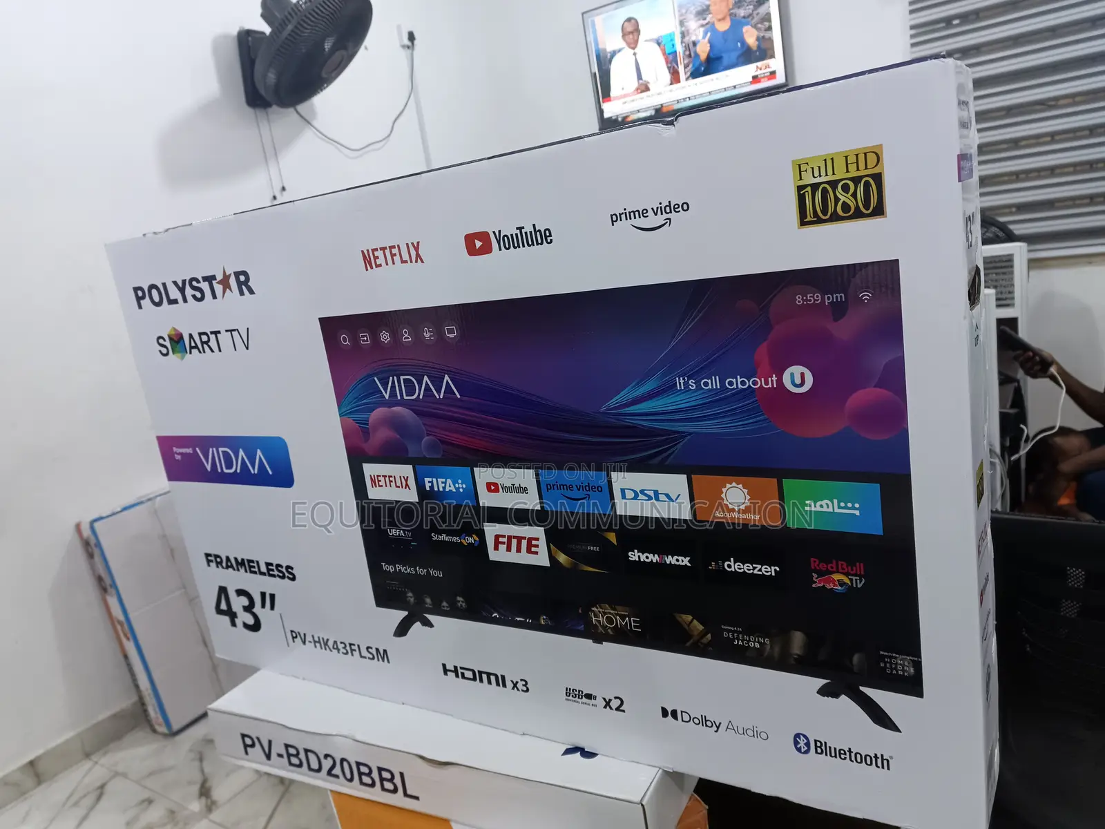 Orginal 43inches Polystar Frameless Tv 