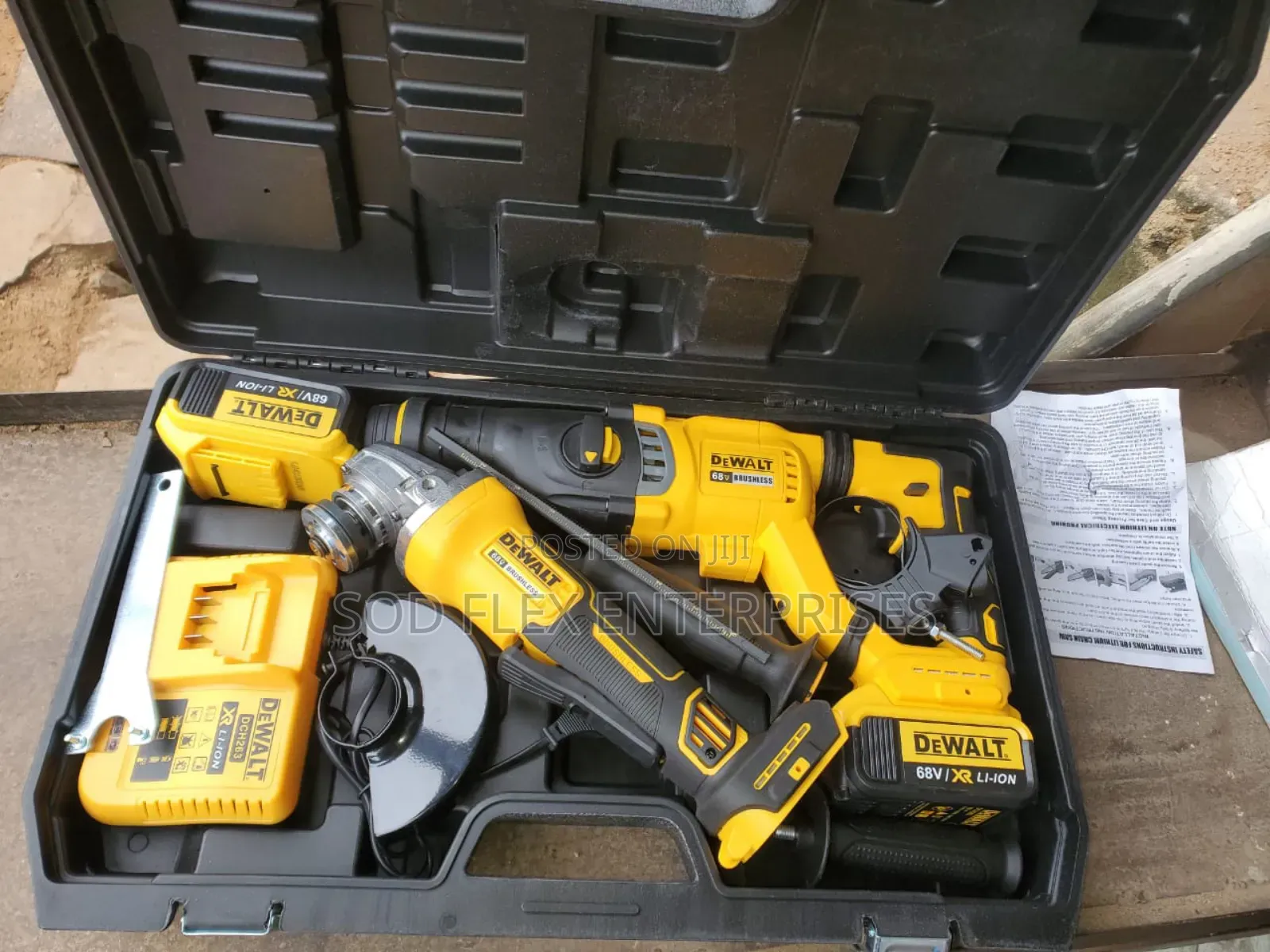 68v Dewalt Combo Angle Grinder and Pressure Washer