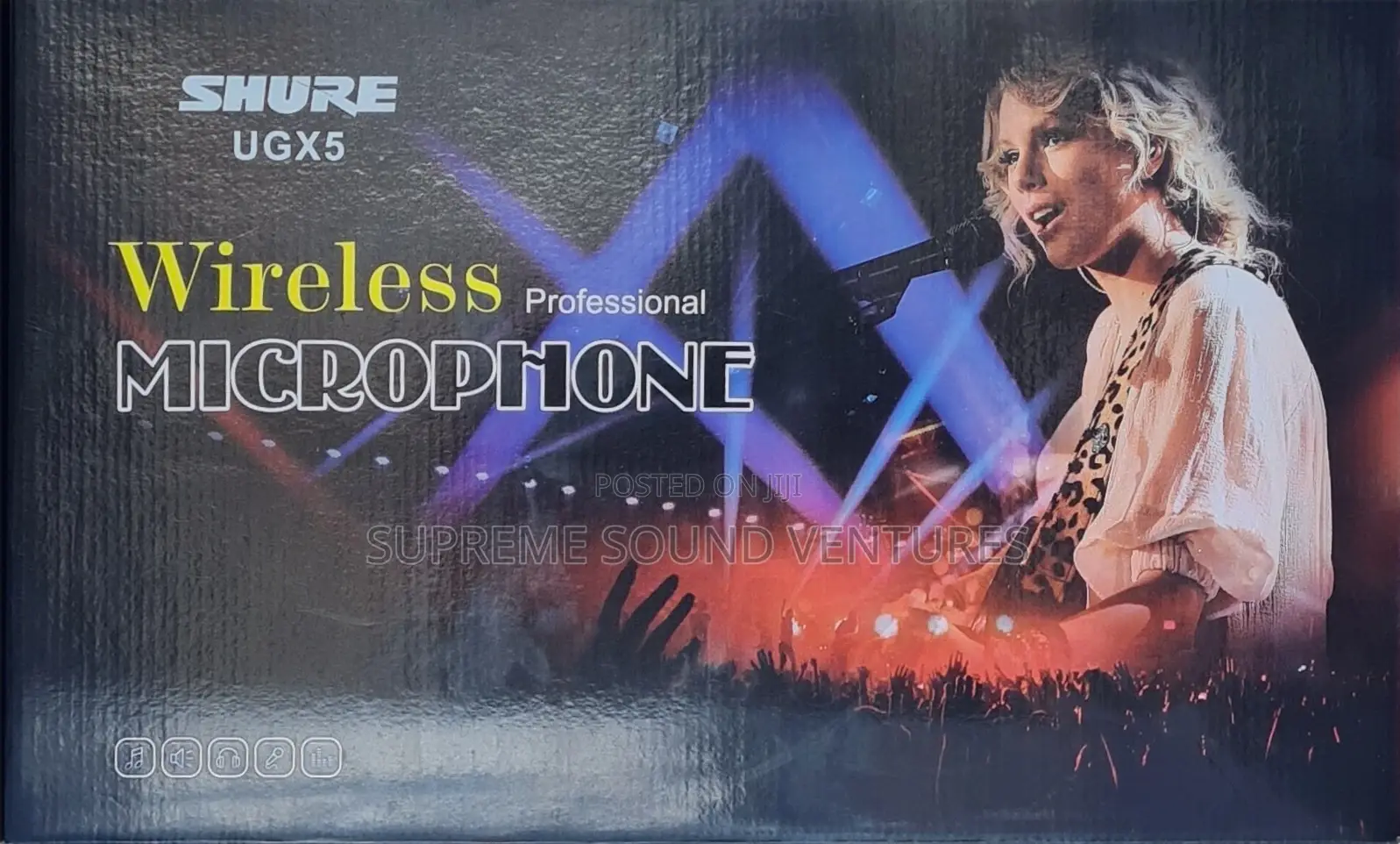Professional UGX5 Shure 4 in 1 Wireless Microphone