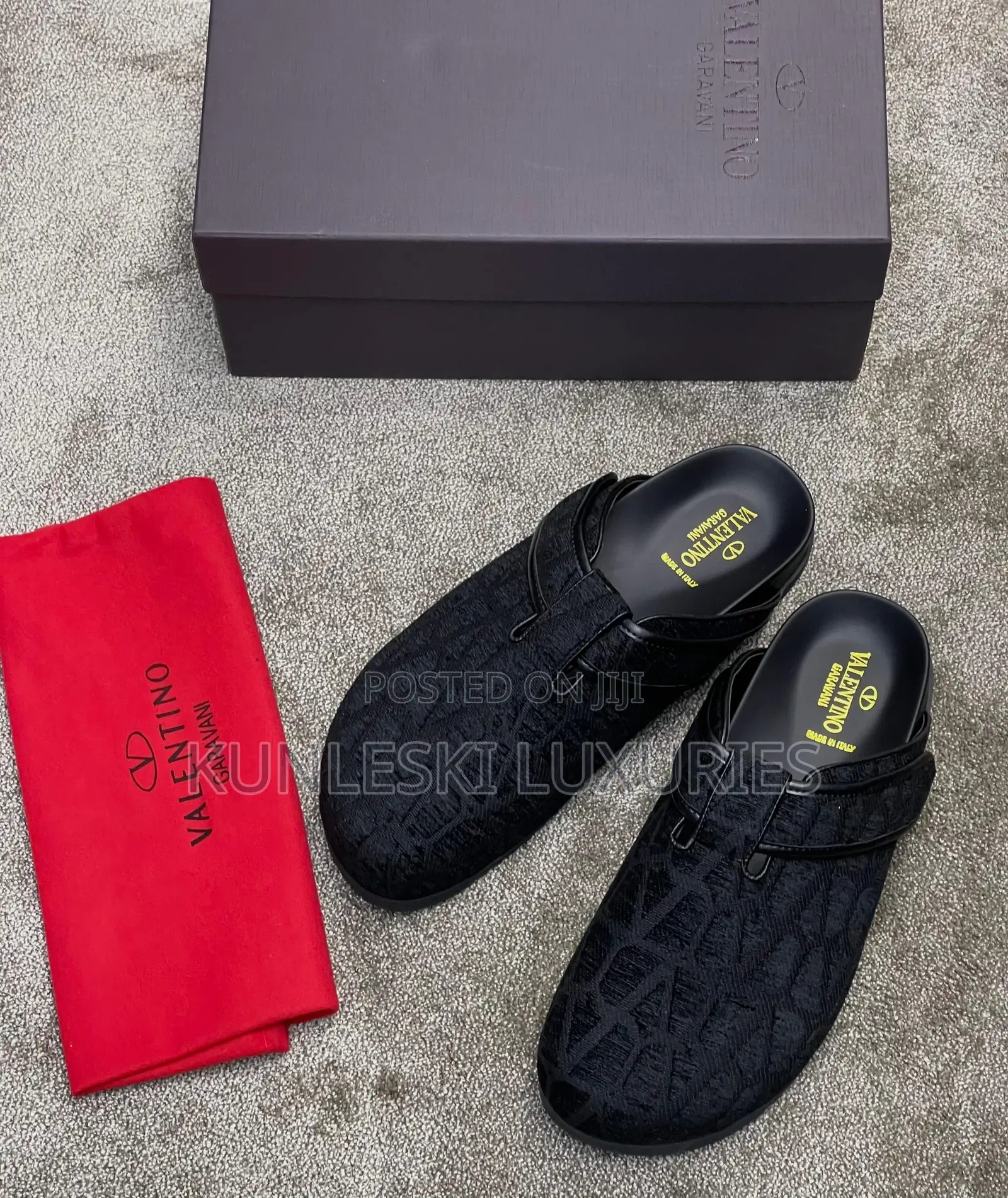 Original Valentino Garavani Monogram Black Clogs