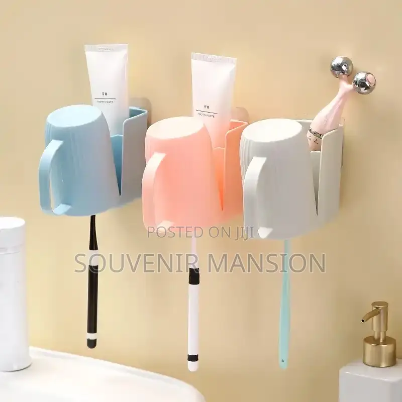 Wall Mounted Toothbrush Holder With Cup