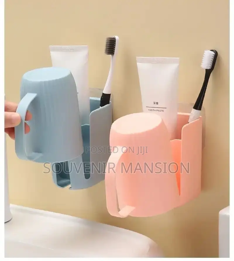 Wall Mounted Toothbrush Holder With Cup