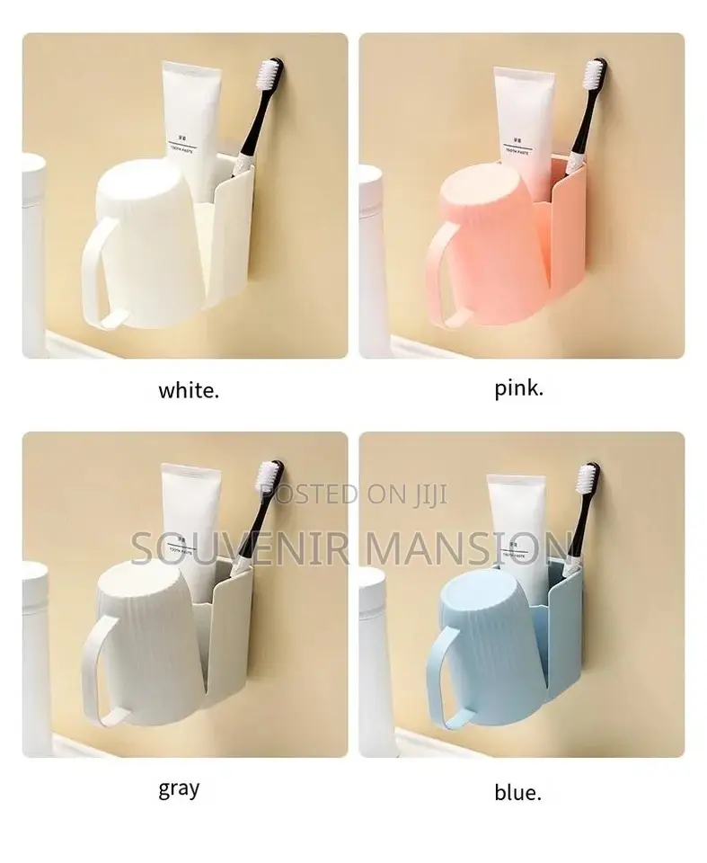 Wall Mounted Toothbrush Holder With Cup