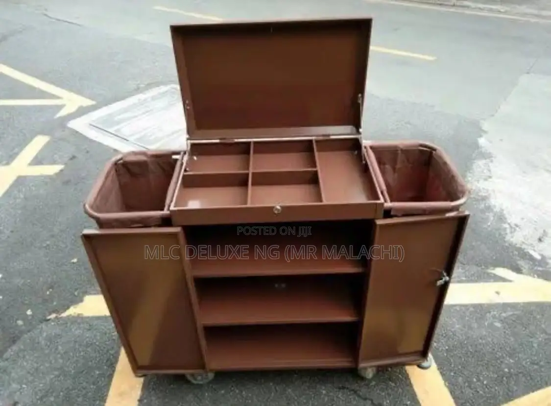 Brown Color Bag Hotel / Housekeeping Utility Cart (Laundry)